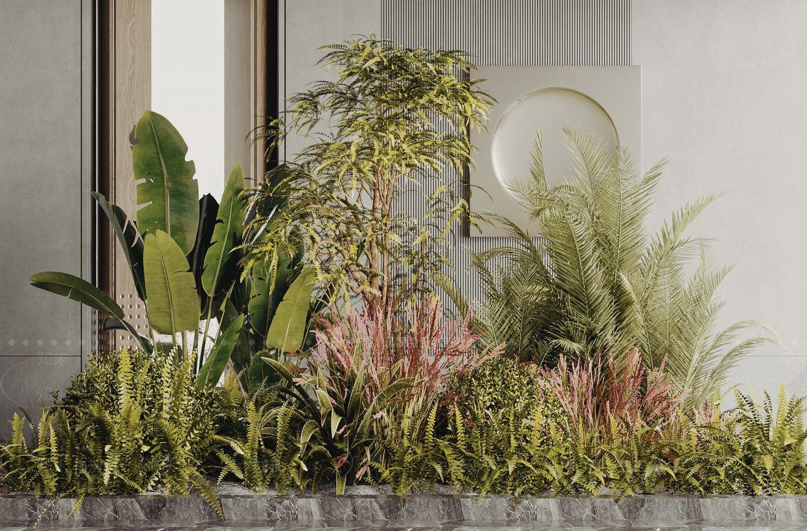 室内植物组合3D模型下载【ID:1144825834】