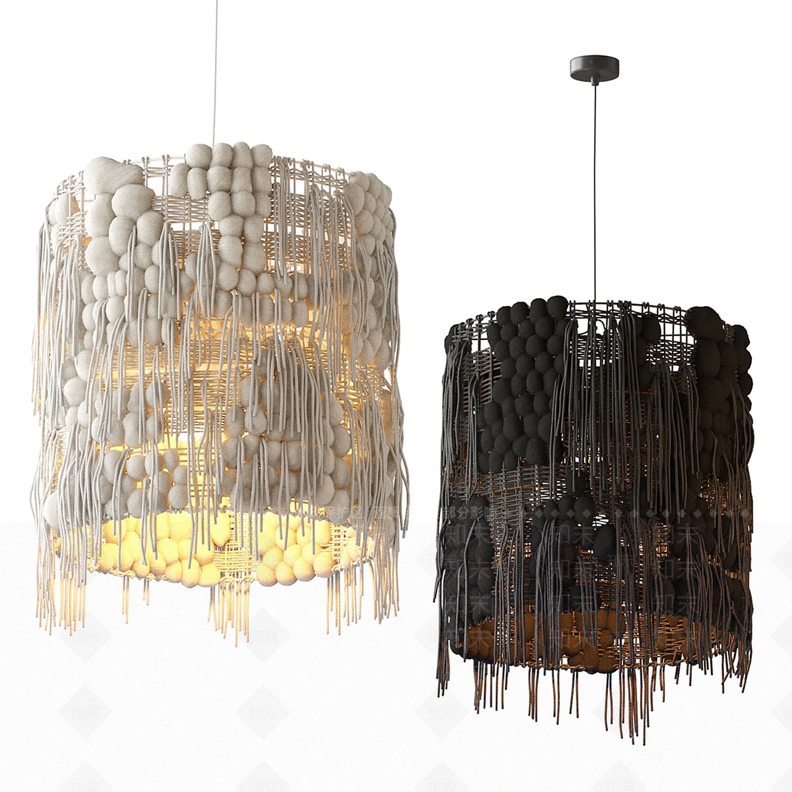 现代流苏吊灯3D模型下载【ID:1144830245】