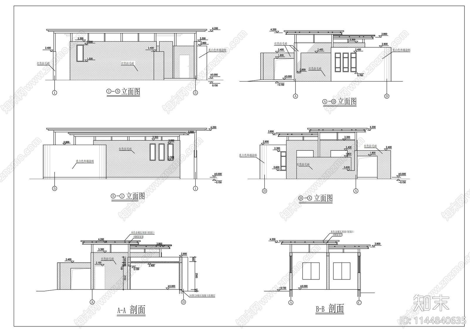 某景点公共厕所建筑施工图下载【ID:1144840635】
