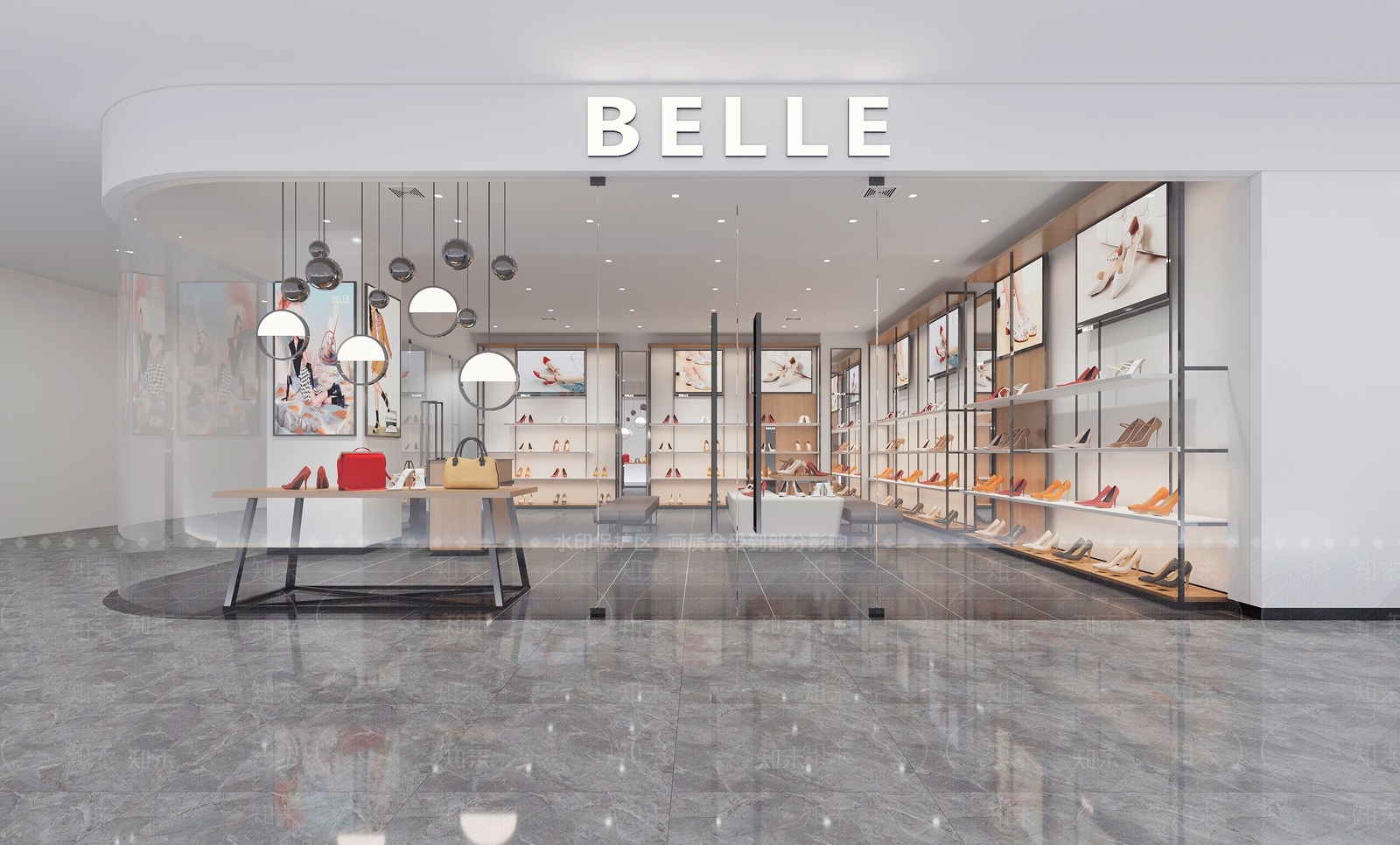 鞋店店面门头3D模型下载【ID:1144841970】