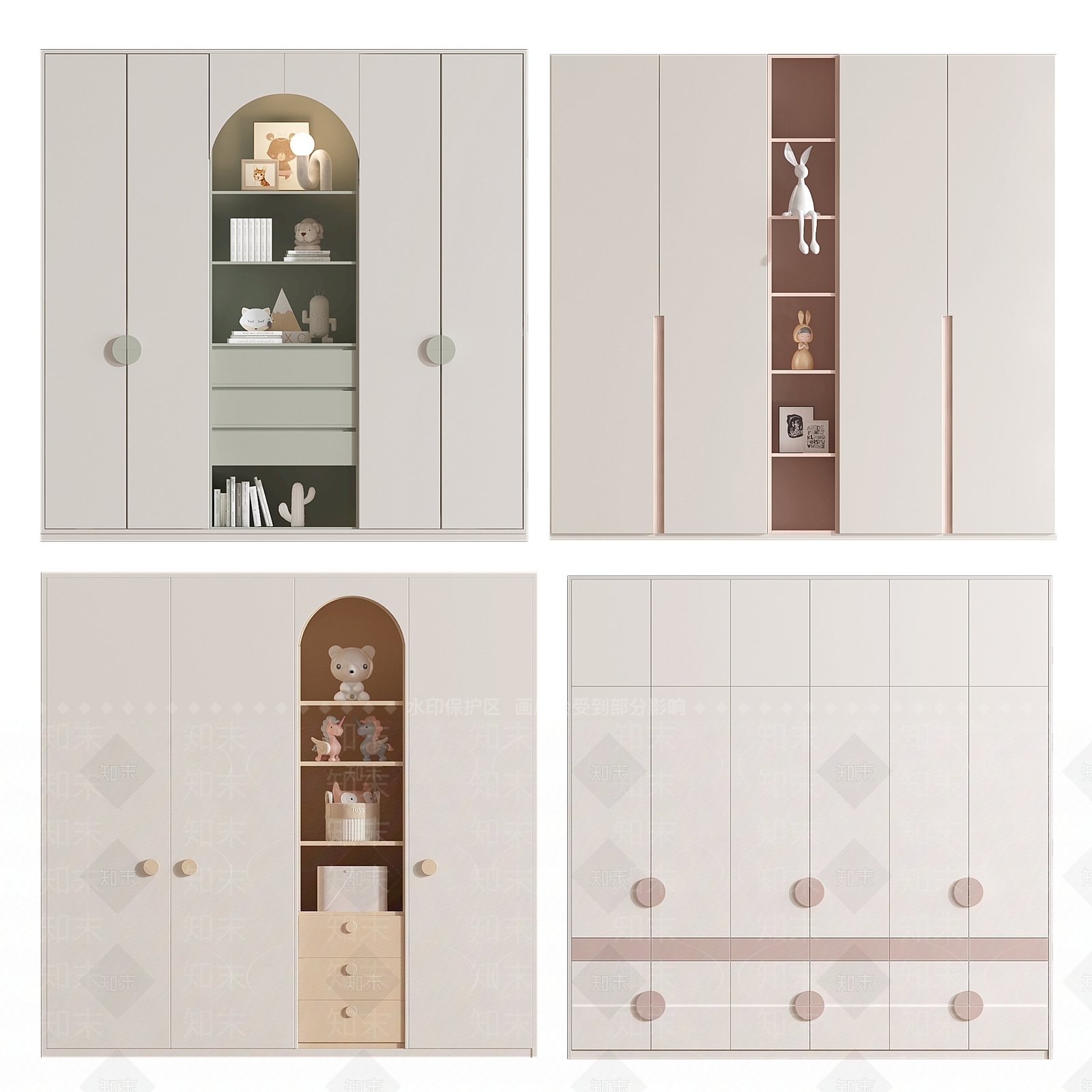 现代儿童衣柜3D模型下载【ID:1144841888】
