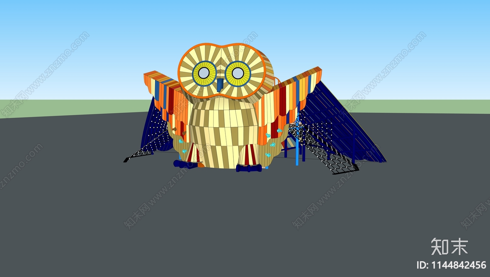 猫头鹰攀爬网SU模型下载【ID:1144842456】