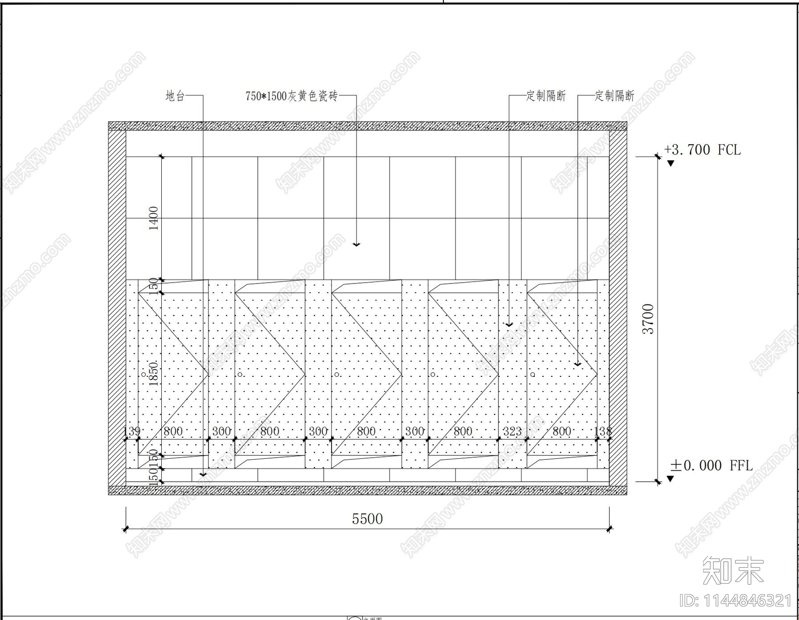 公共卫生间室内装修cad施工图下载【ID:1144846321】
