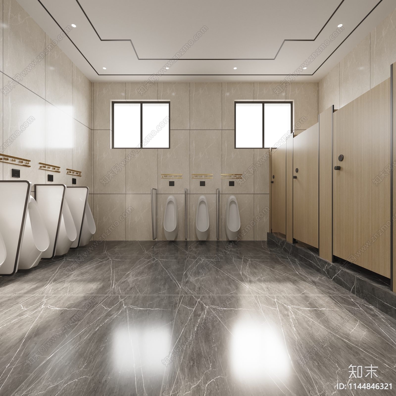 公共卫生间室内装修cad施工图下载【ID:1144846321】