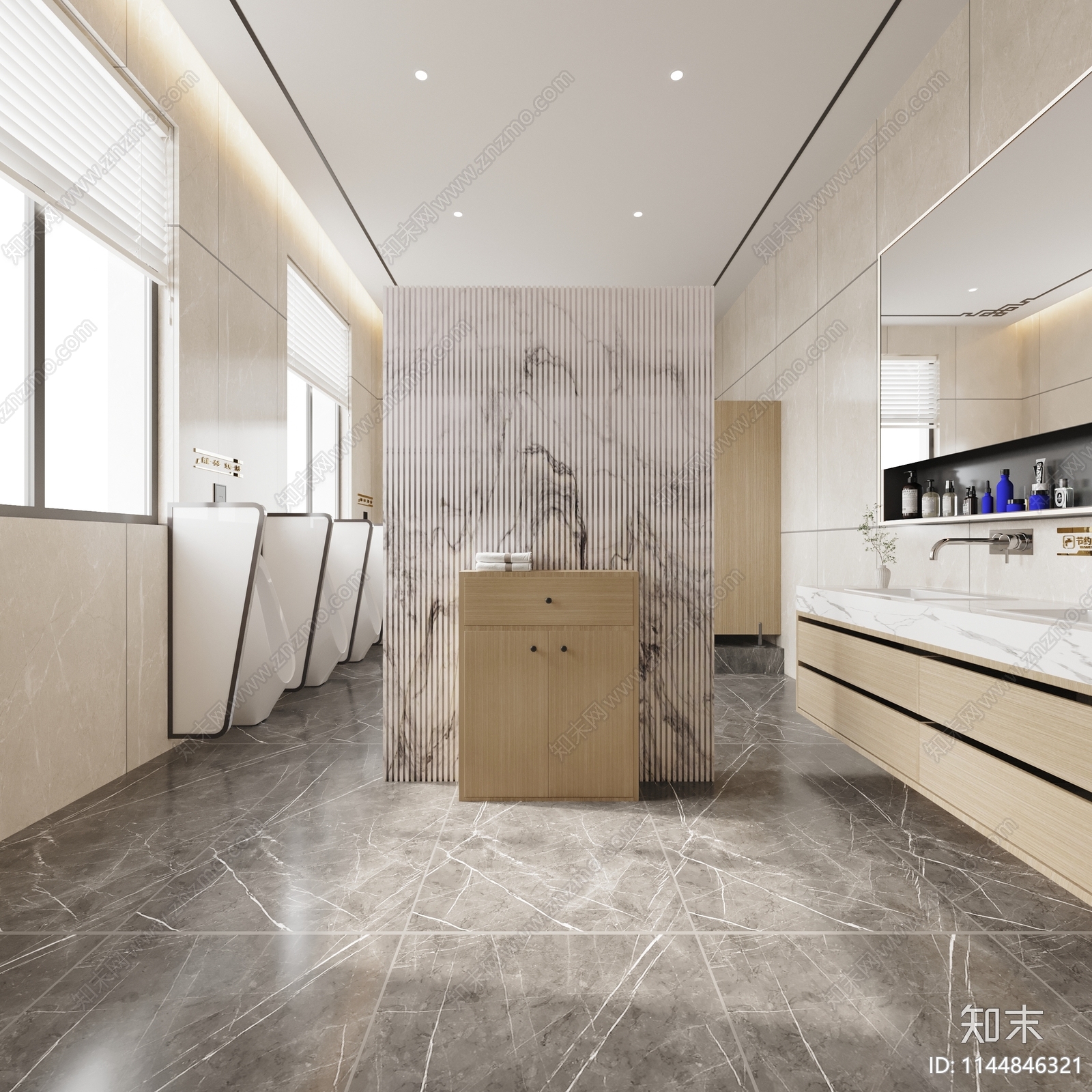 公共卫生间室内装修cad施工图下载【ID:1144846321】