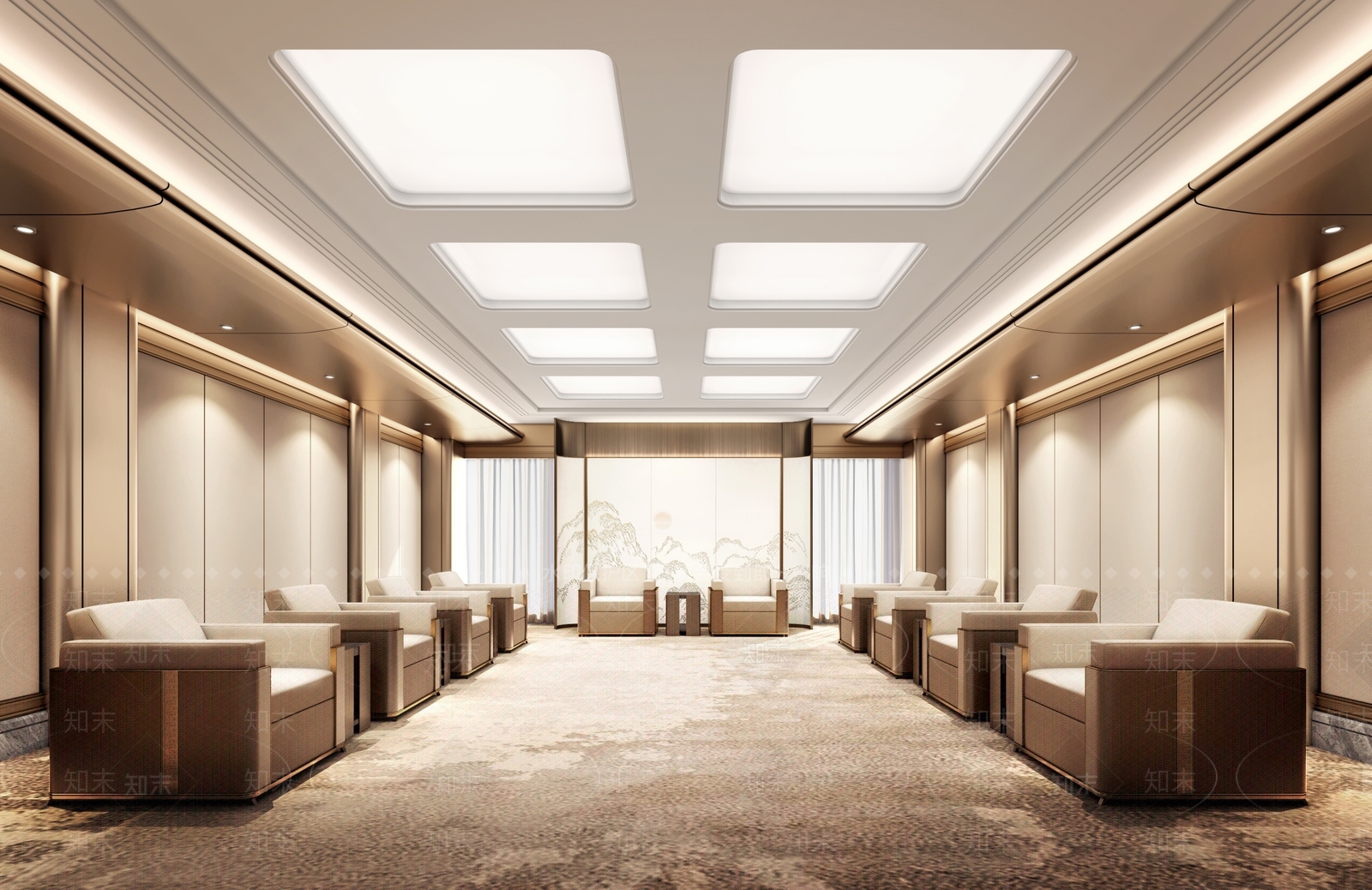 现代会客厅3D模型下载【ID:1144846893】