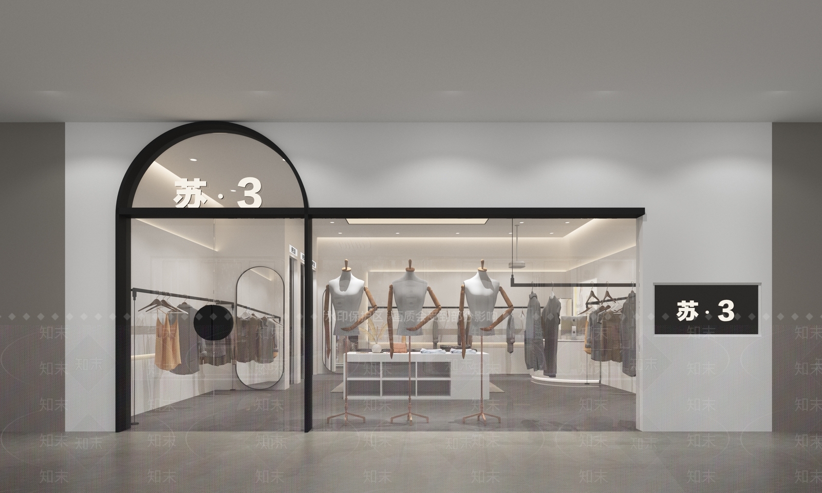 现代服装店门头门面3D模型下载3D模型下载【ID:1144851678】