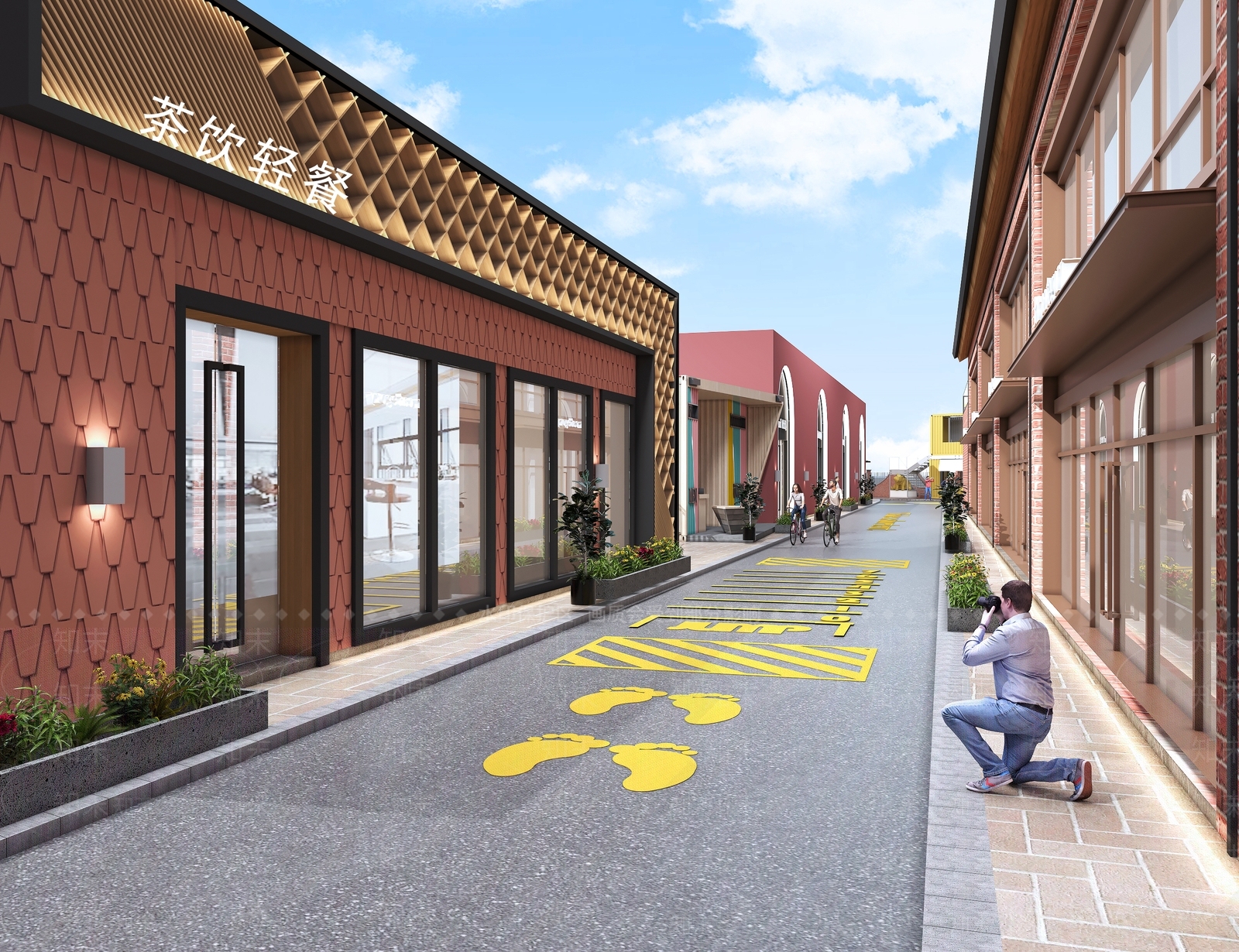 现代商业街3D模型下载3D模型下载【ID:1144853329】