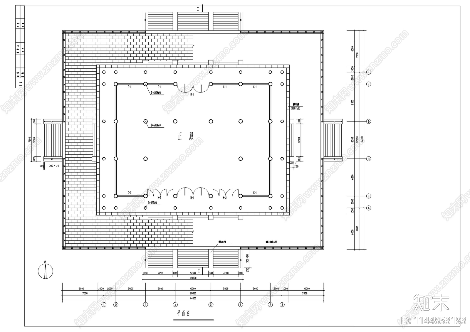 古建筑大殿全套施工图下载【ID:1144853193】