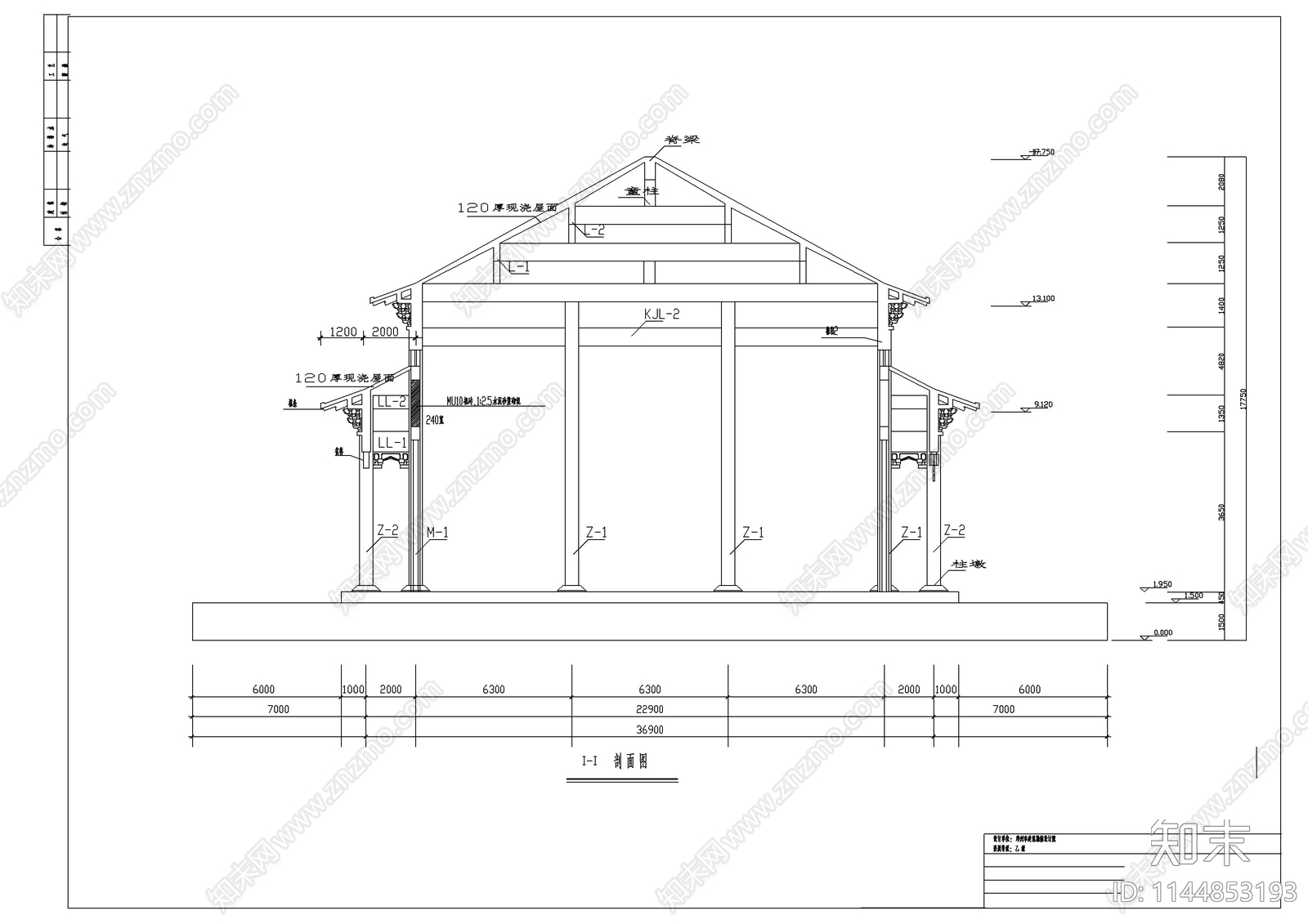 古建筑大殿全套施工图下载【ID:1144853193】