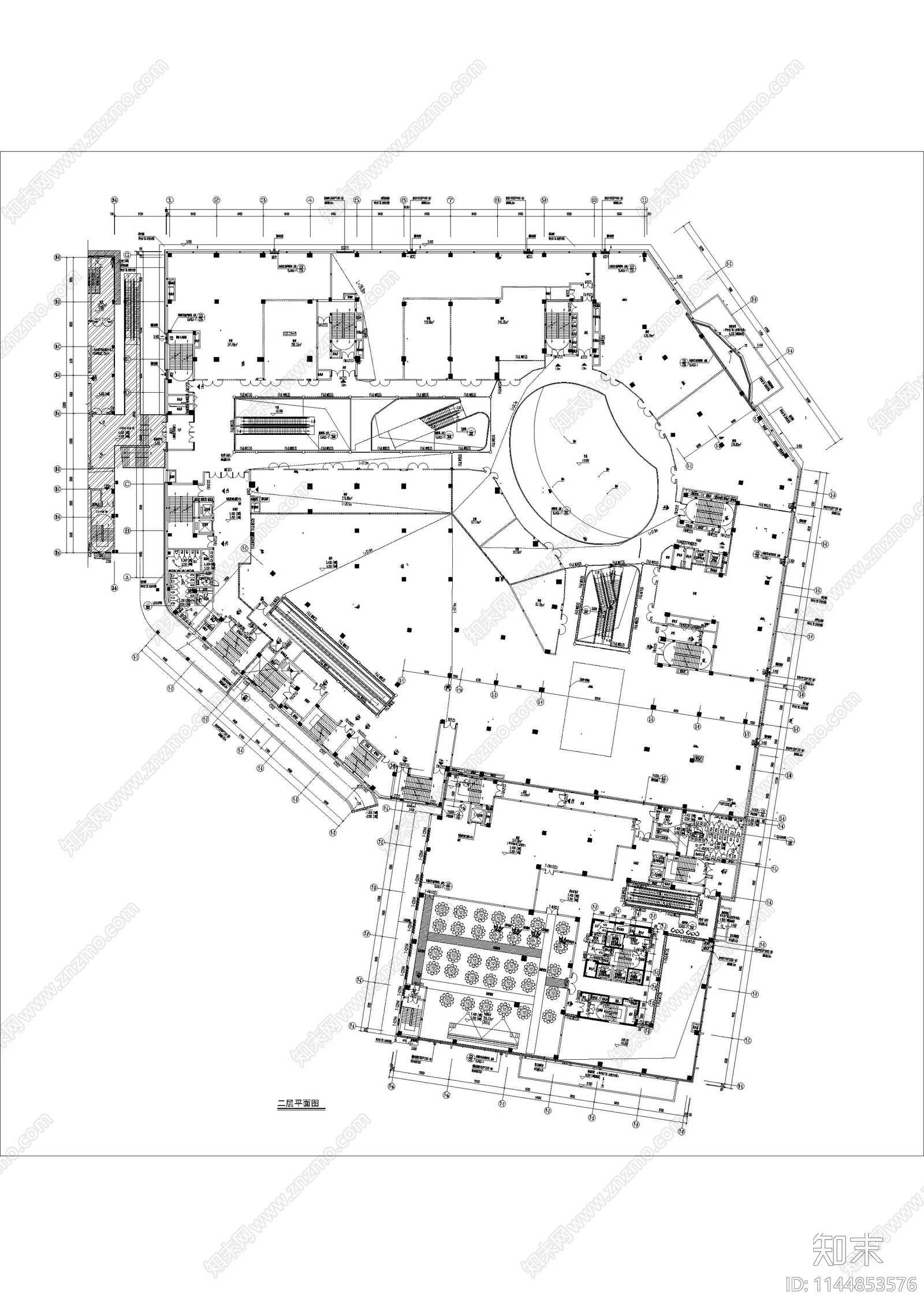 商业酒店综合体建筑cad施工图下载【ID:1144853576】