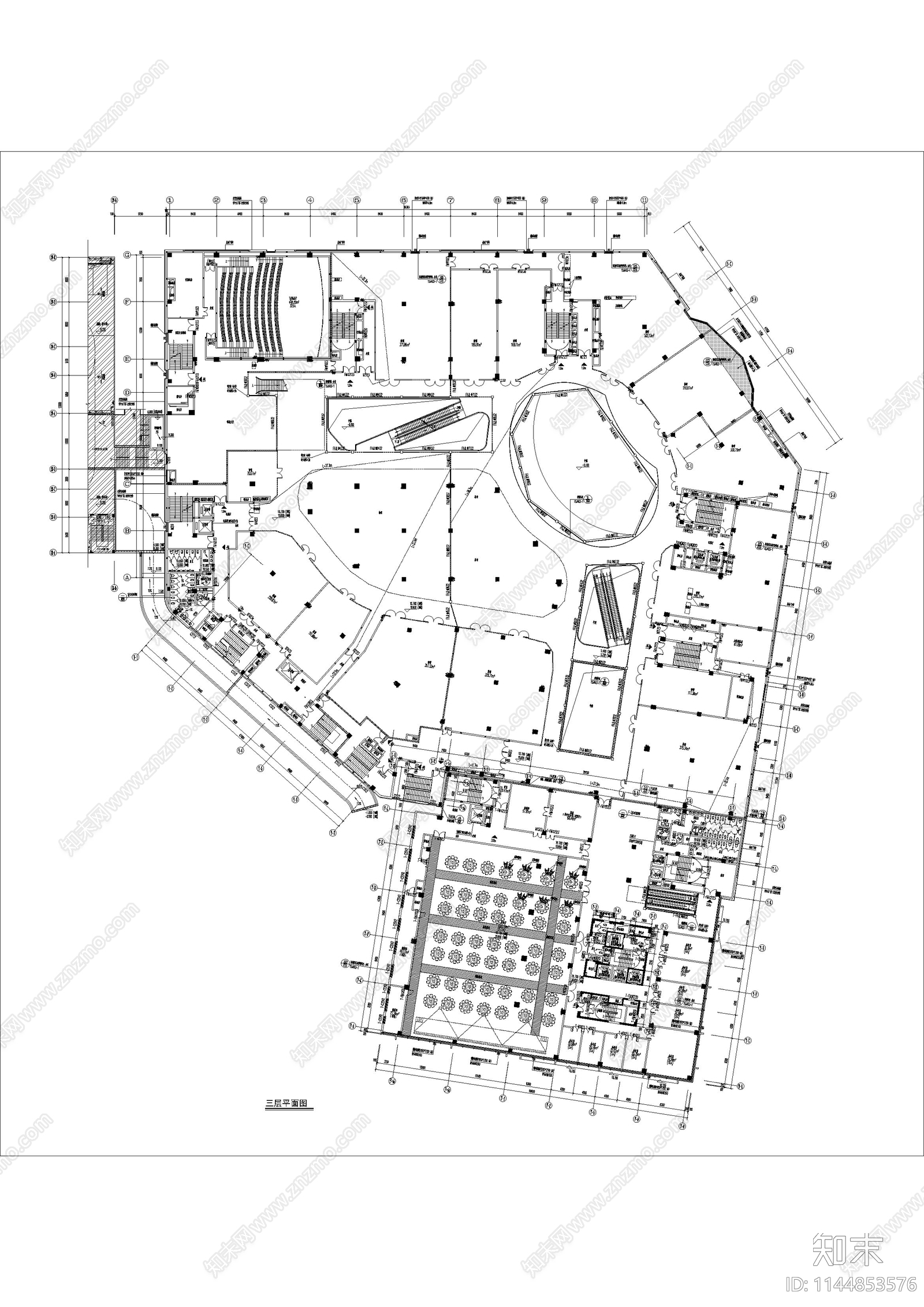 商业酒店综合体建筑cad施工图下载【ID:1144853576】