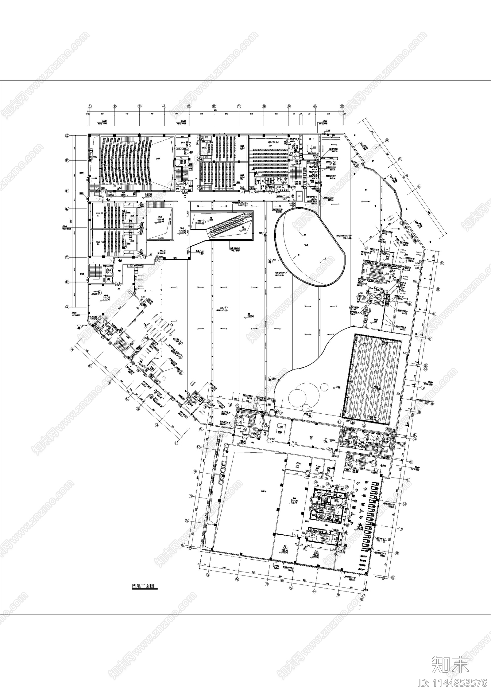 商业酒店综合体建筑cad施工图下载【ID:1144853576】