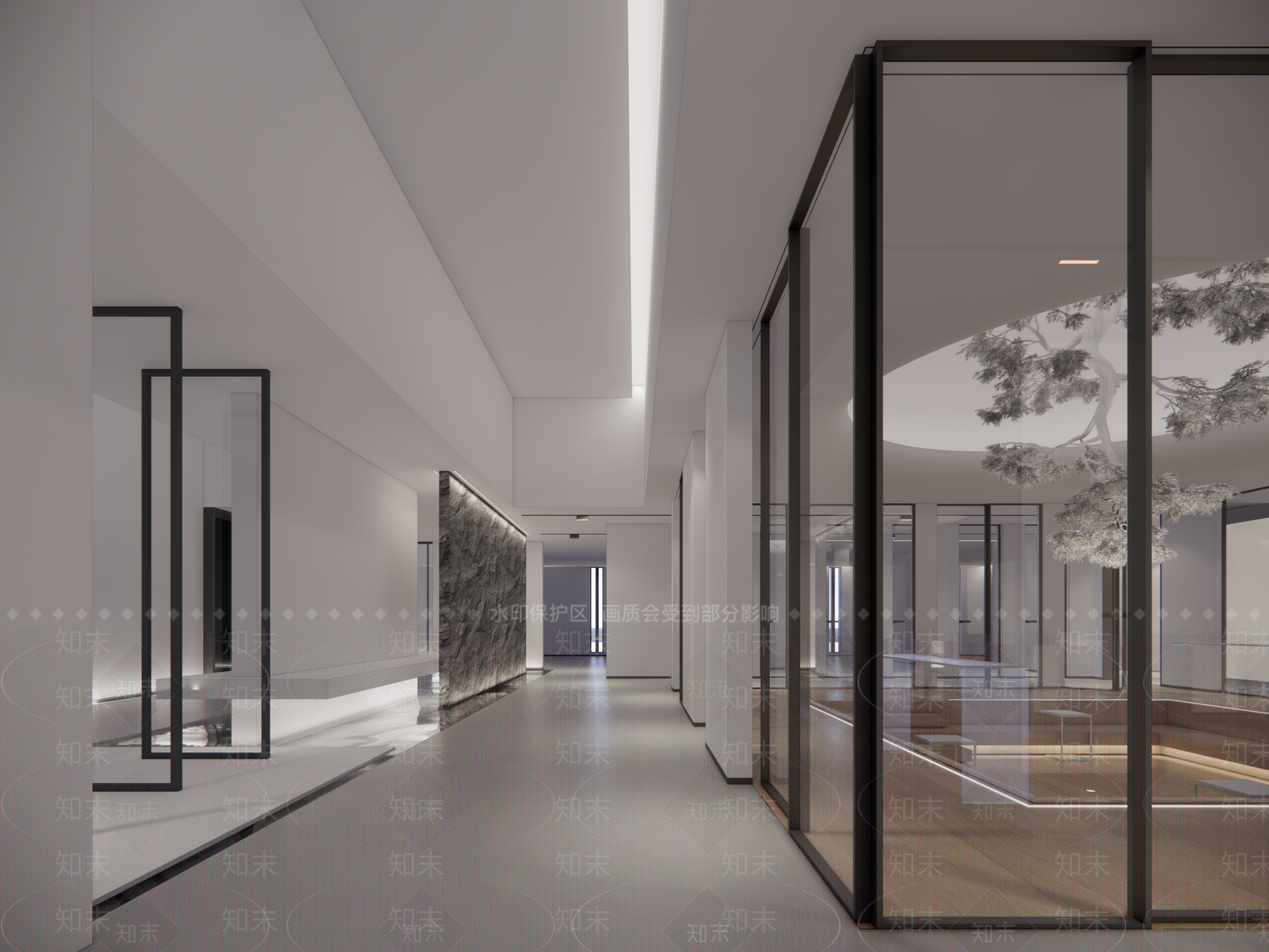 现代商业展厅SU模型下载【ID:1144856127】