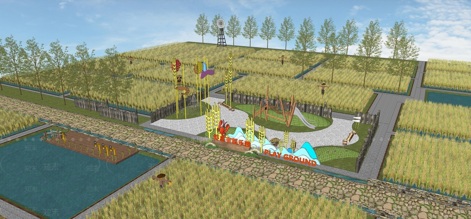 现代乡村田园SU模型下载【ID:1144865812】