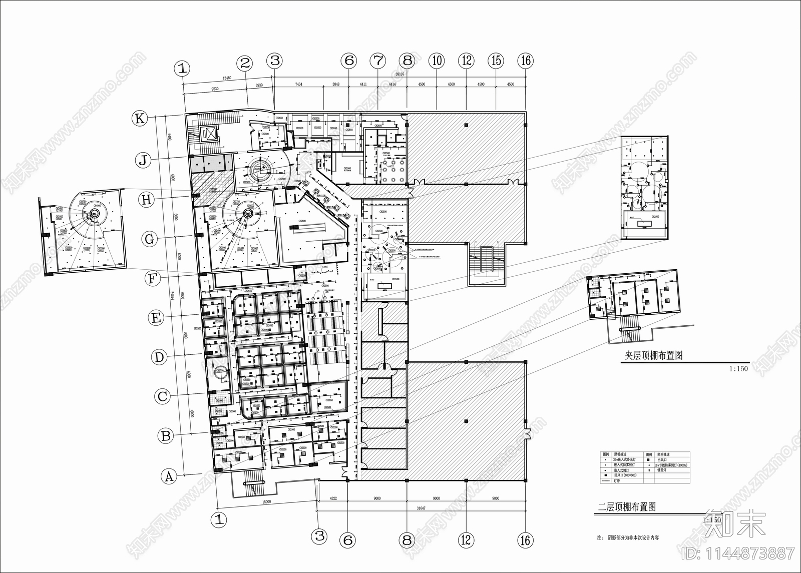 1700㎡汤泉水疗洗浴中心室内cad施工图下载【ID:1144873887】