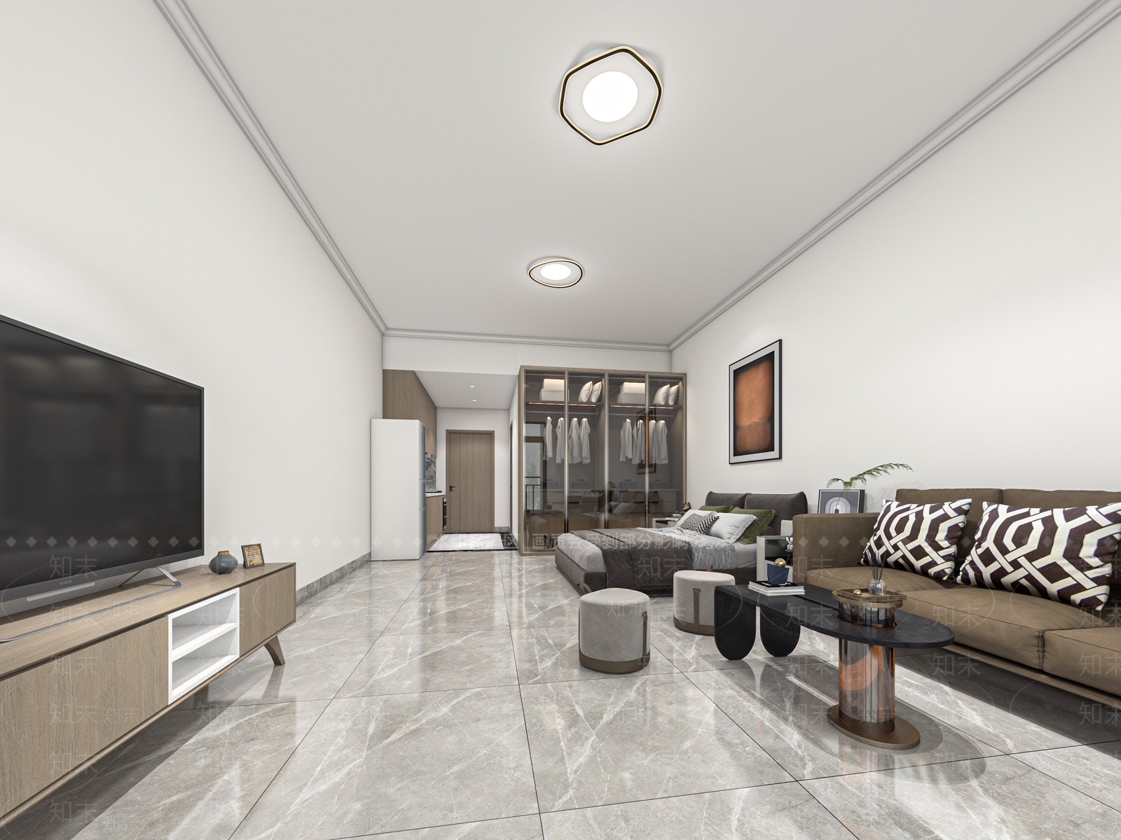 现代套间3D模型下载【ID:1144875654】