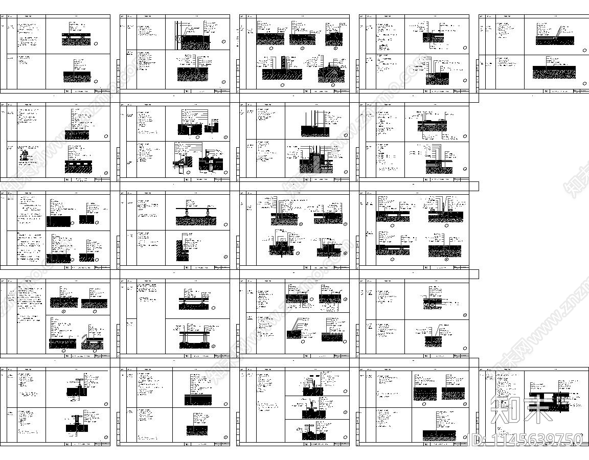 地面节点cad施工图下载【ID:1145639750】