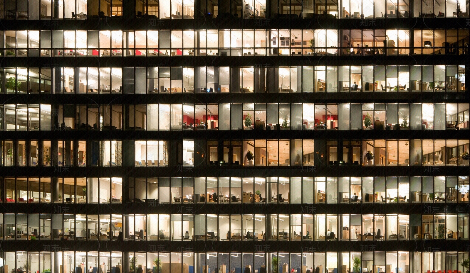 现代建筑外立面夜晚窗户贴图下载【ID:1144874520】