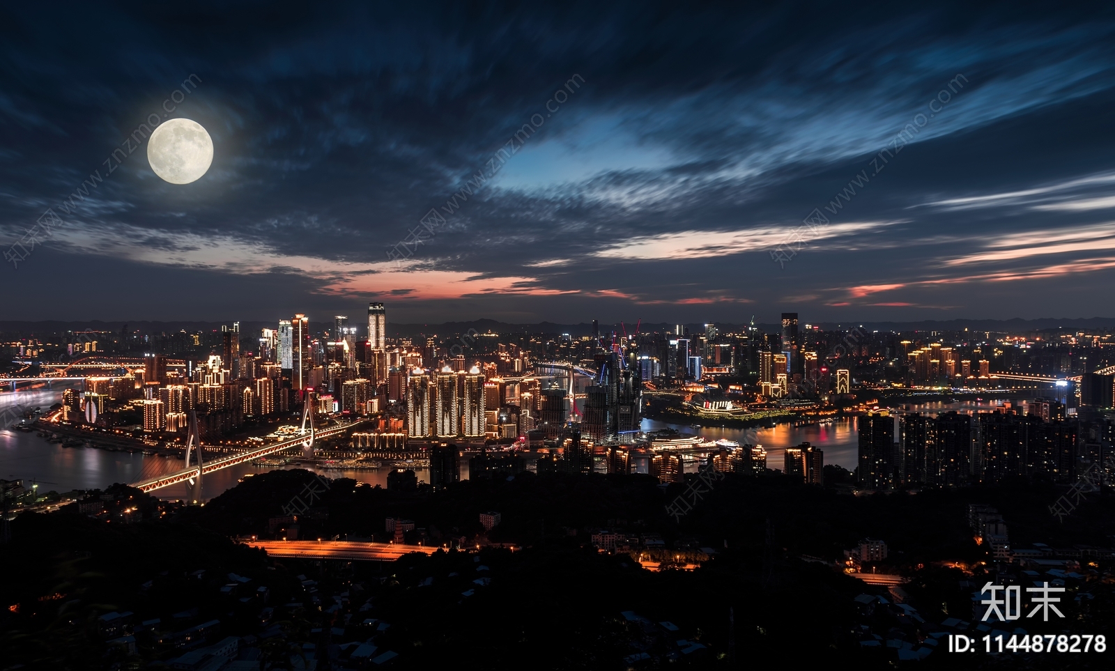 城市夜景高清贴图贴图下载【ID:1144878278】