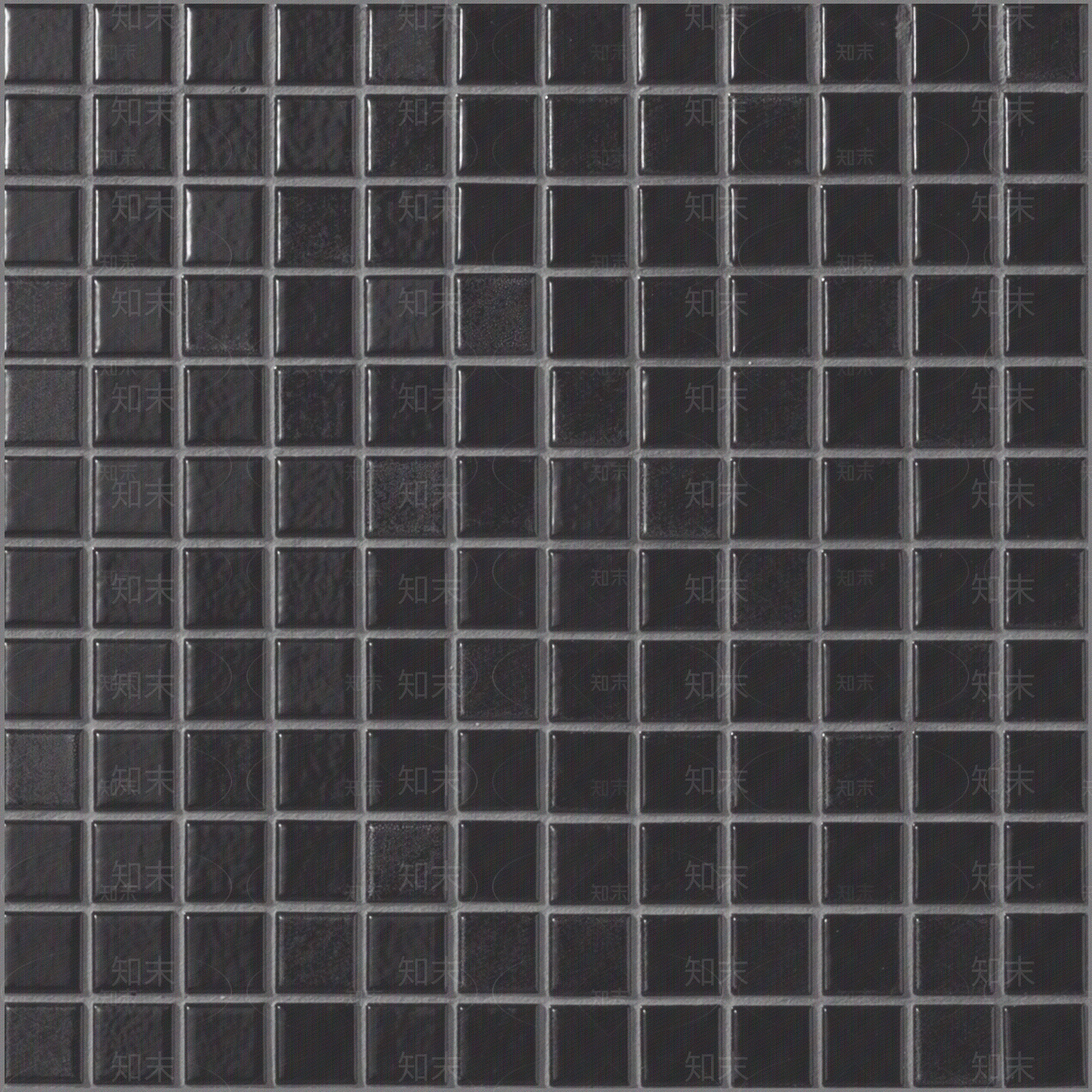 黑色哑光小方格砖灰缝贴图下载【ID:1144881653】