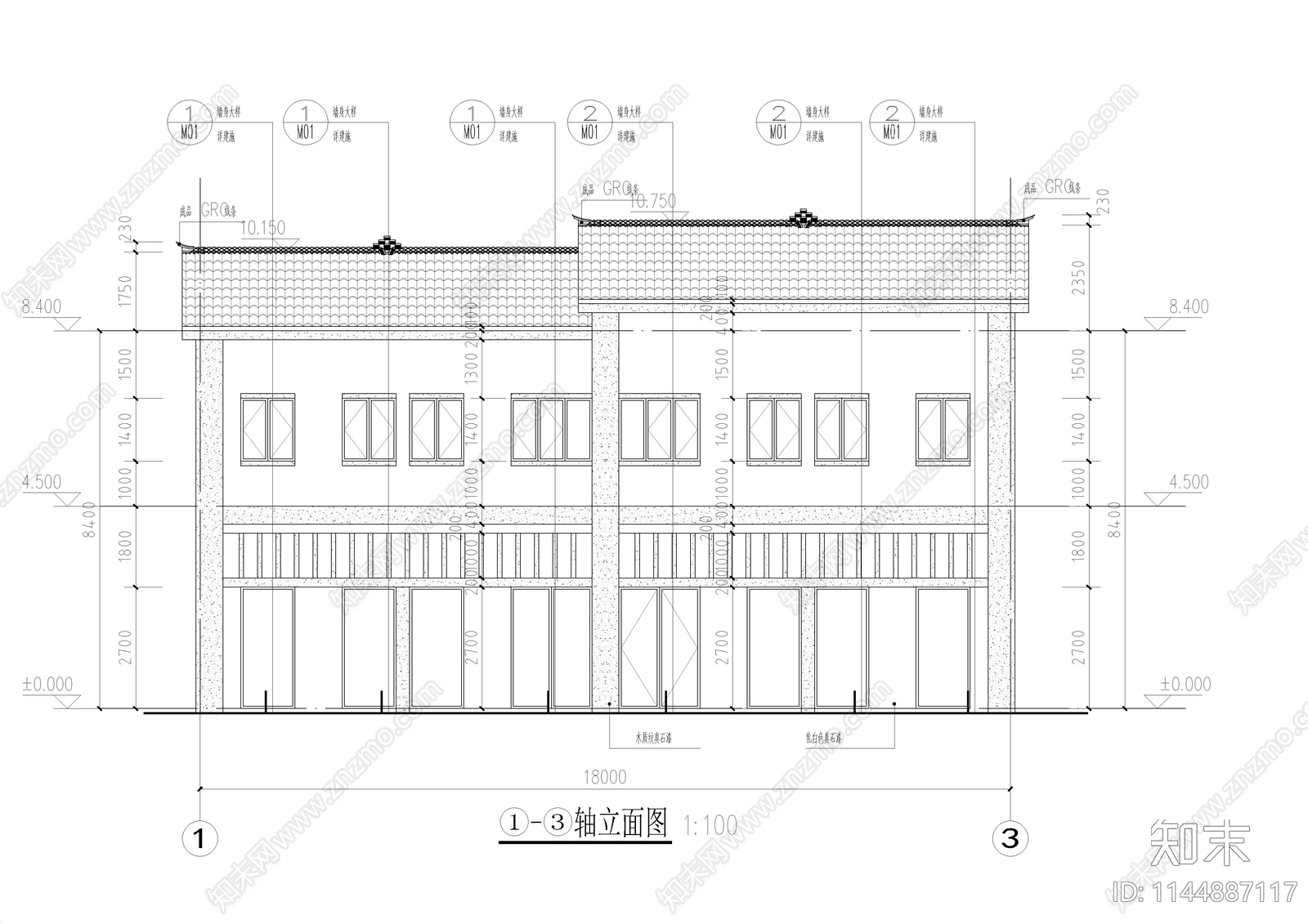 青江超市建筑cad施工图下载【ID:1144887117】