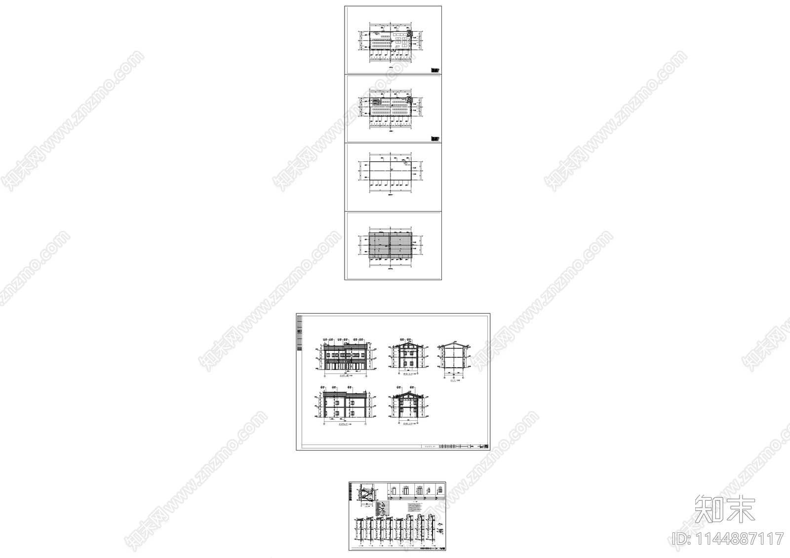 青江超市建筑cad施工图下载【ID:1144887117】