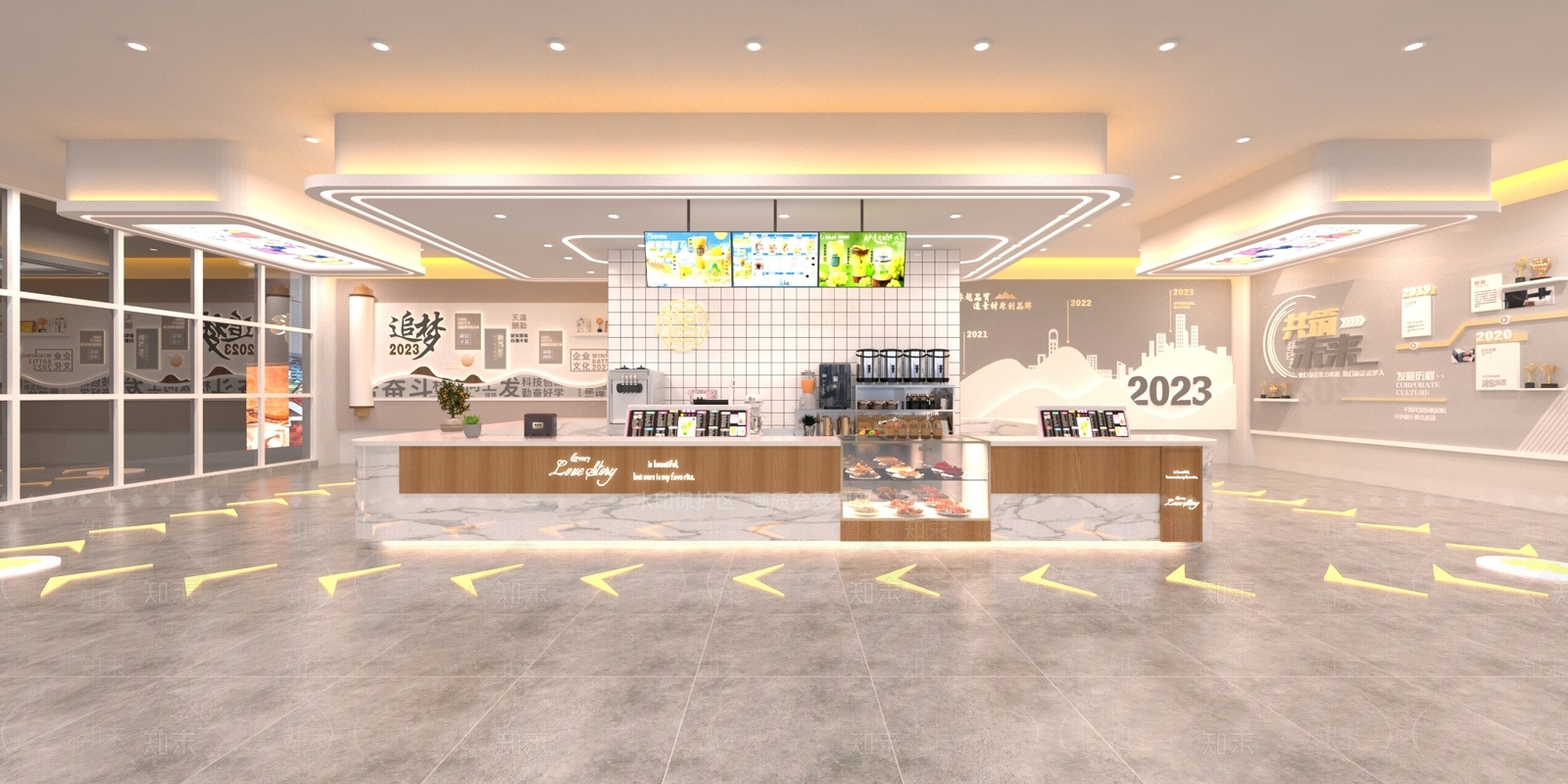 现代奶茶店3D模型3D模型下载【ID:1144890551】