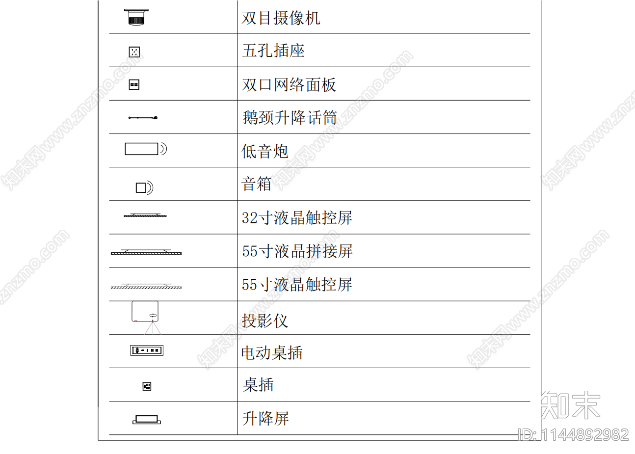 天花灯具空调机电图例cad施工图下载【ID:1144892982】