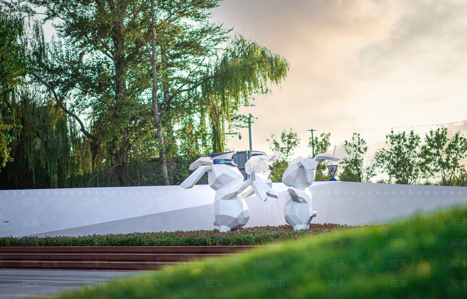 现代雕塑兔子SU模型下载【ID:1144896957】