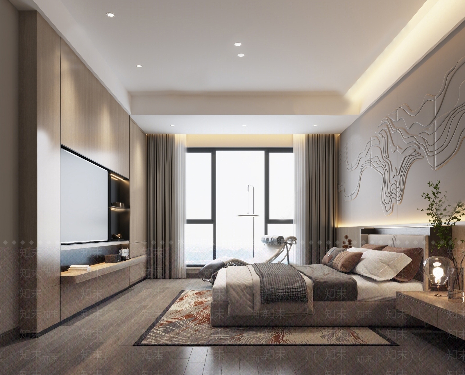 新中式酒店客房SU模型下载【ID:1144899843】