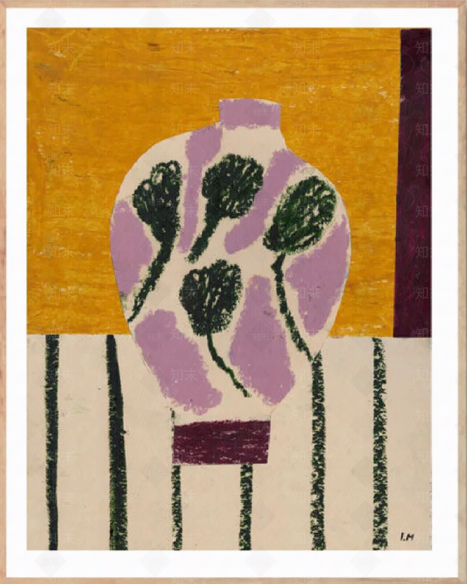 现代风花瓶油画贴图下载【ID:1144902591】