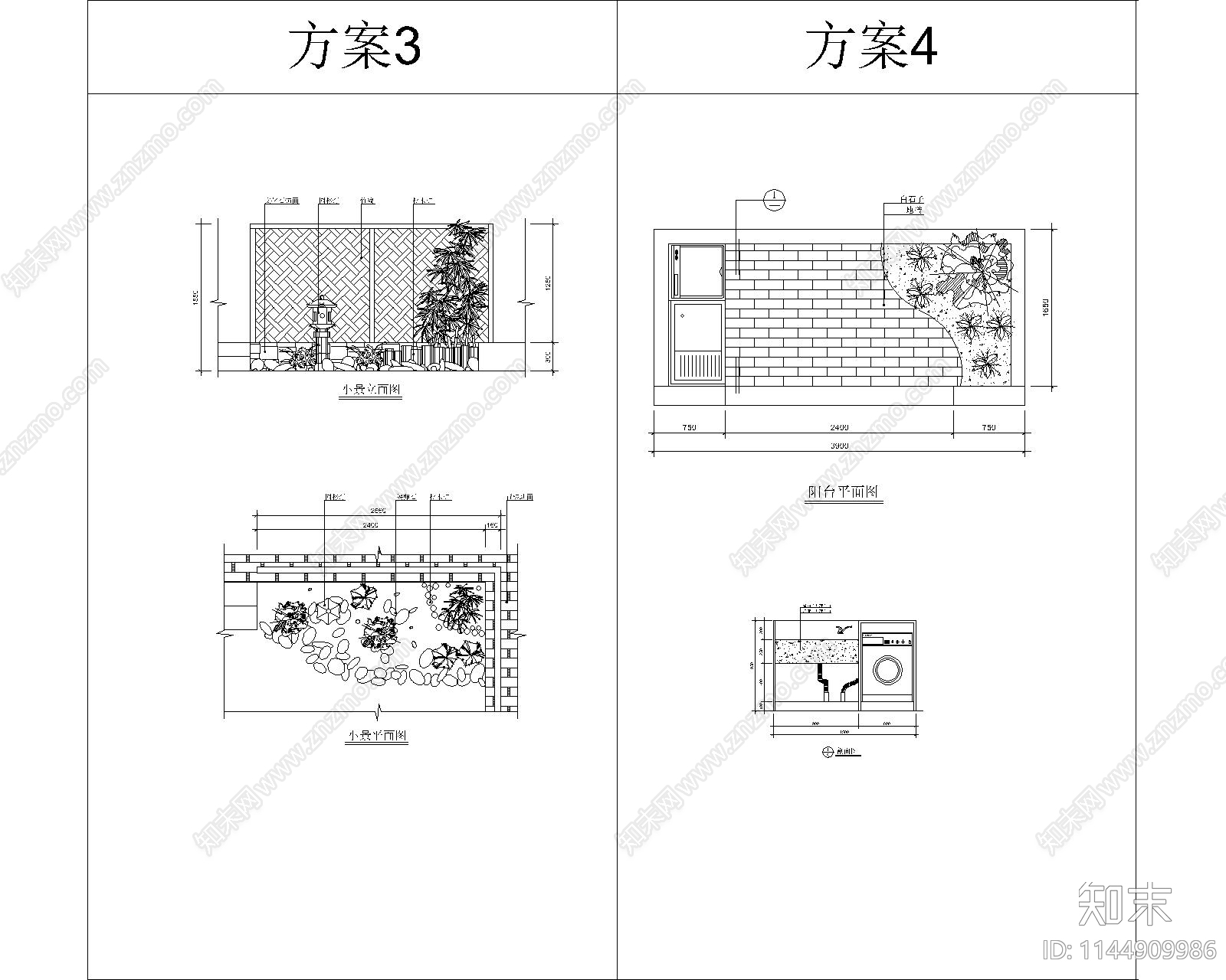 室内景观小品cad施工图下载【ID:1144909986】