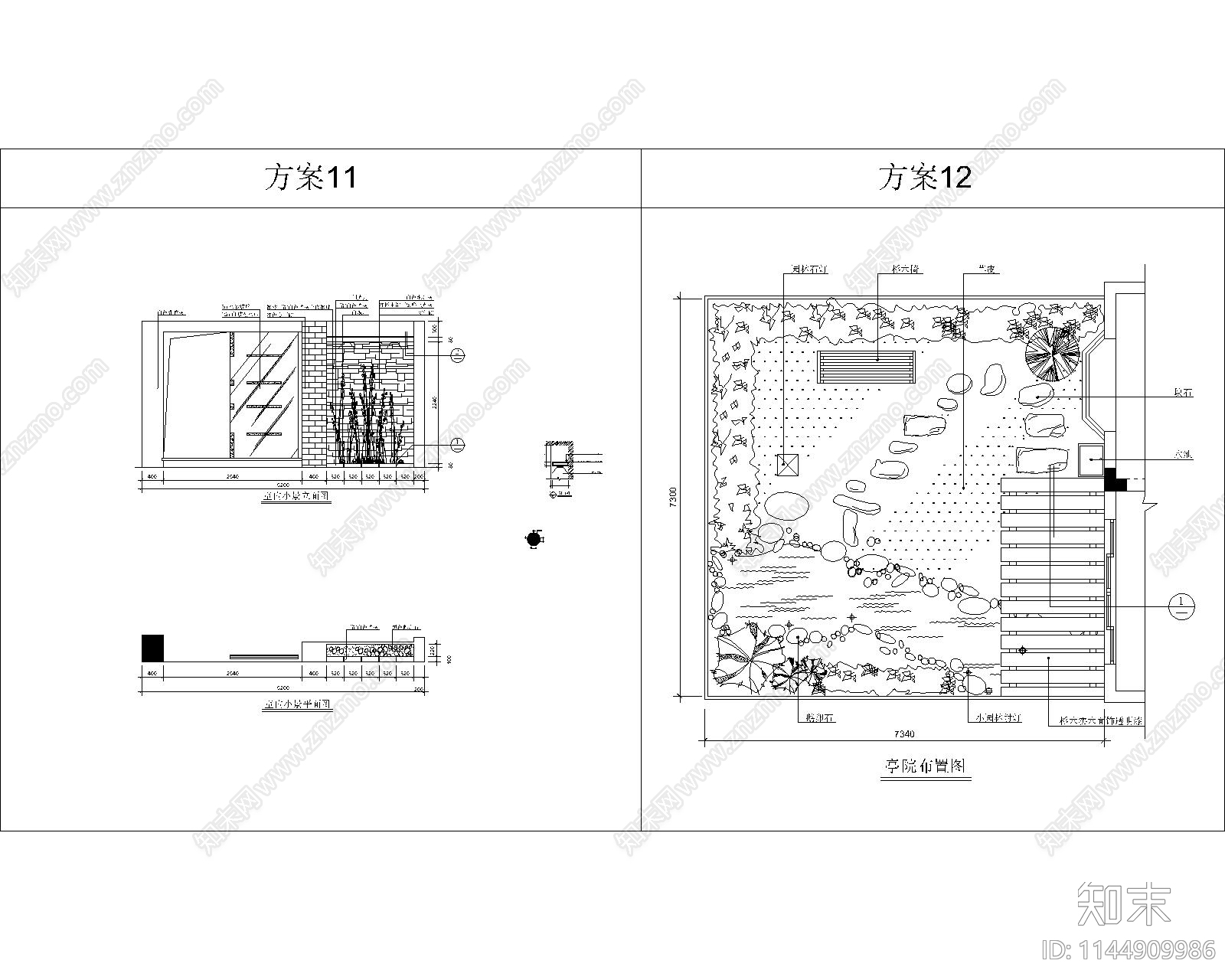 室内景观小品cad施工图下载【ID:1144909986】