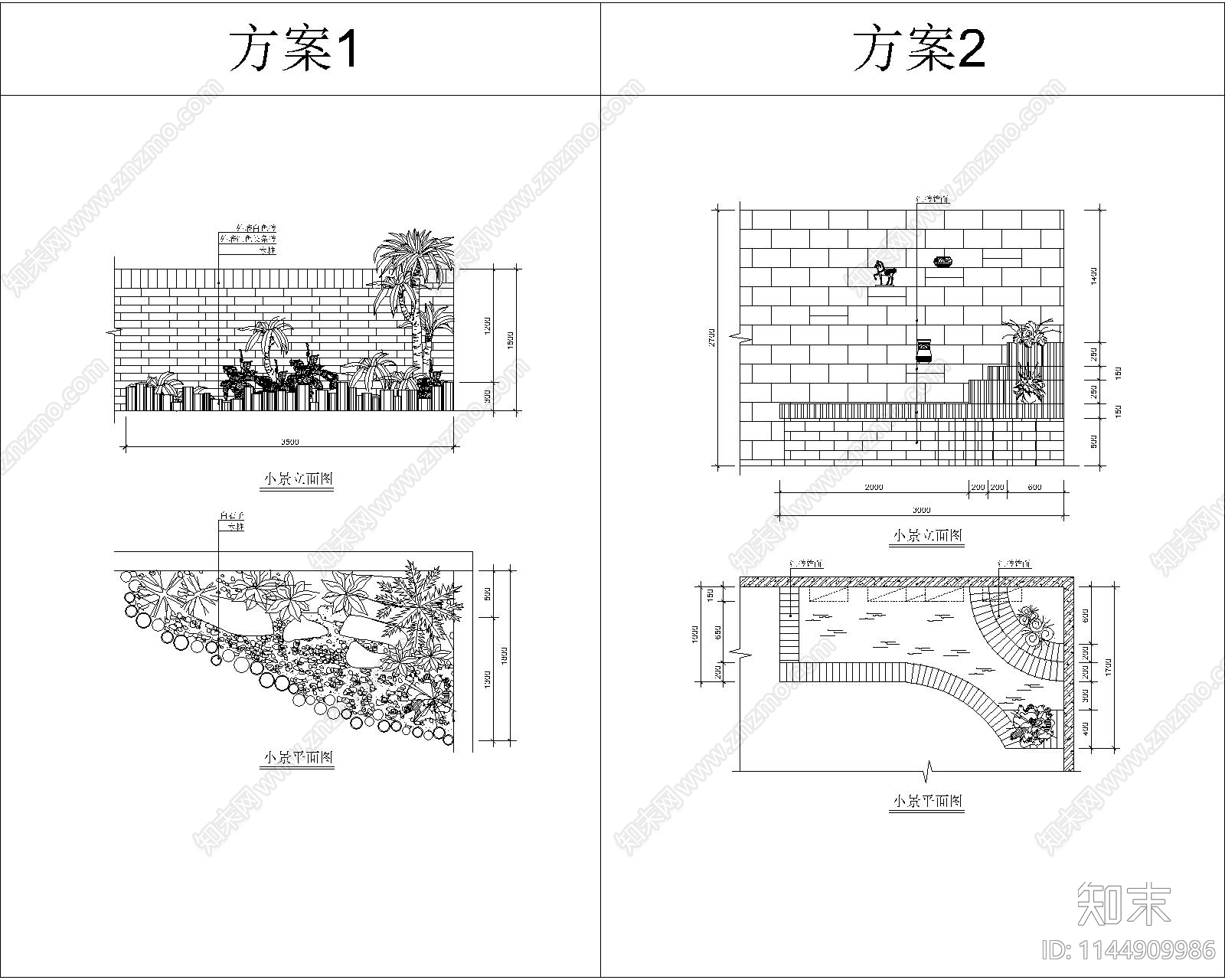 室内景观小品cad施工图下载【ID:1144909986】