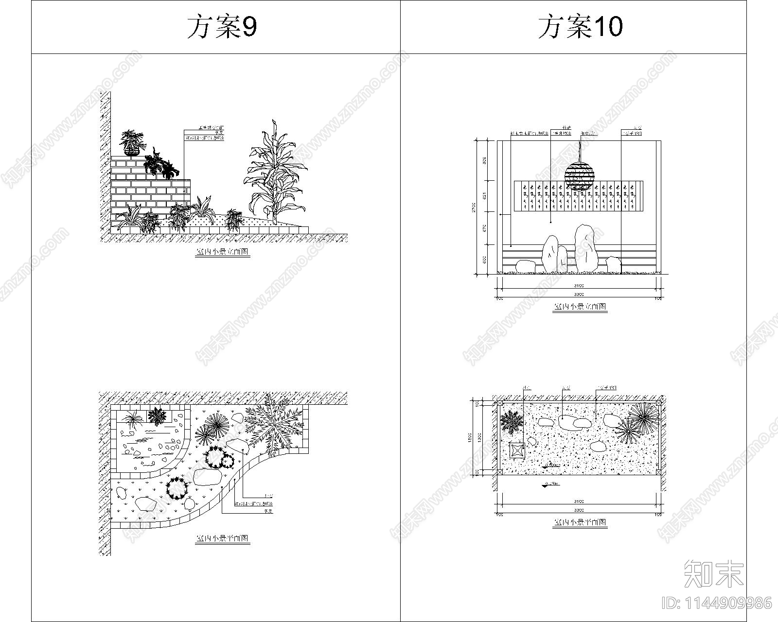 室内景观小品cad施工图下载【ID:1144909986】