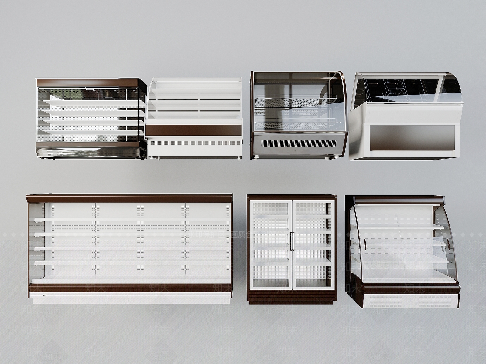 奶茶店面包冰箱冰柜3D模型下载【ID:1144913380】
