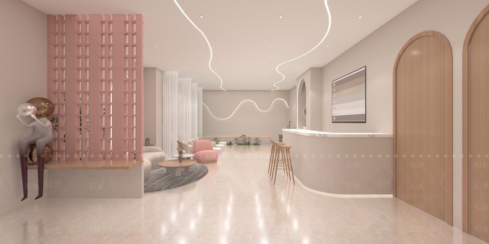 现代美容SPA店3D模型下载【ID:1144917953】