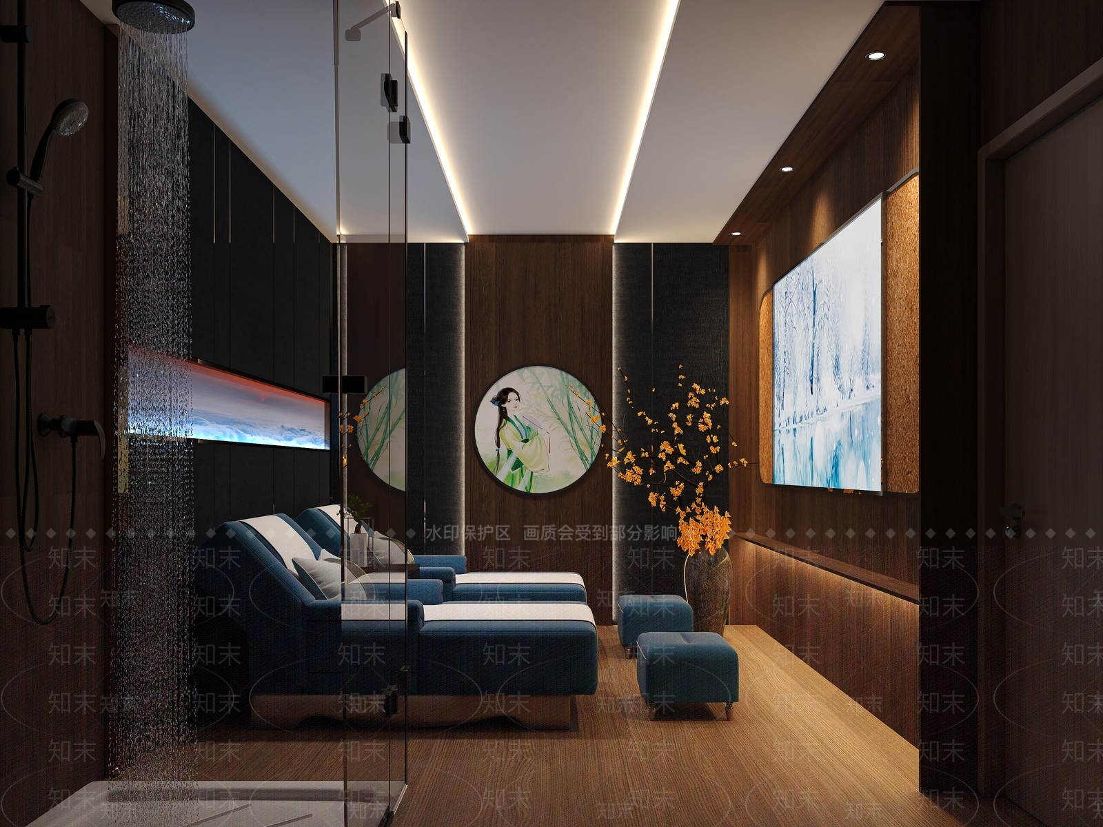 现代按摩店3D模型下载【ID:1144918208】