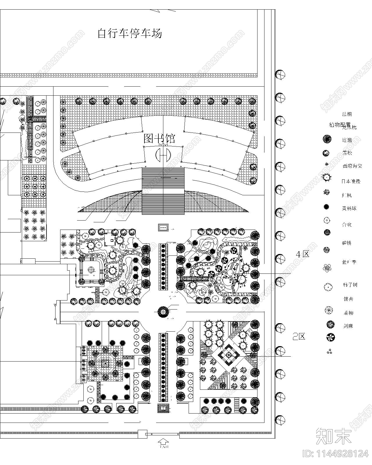 学校景观施工图下载【ID:1144928124】