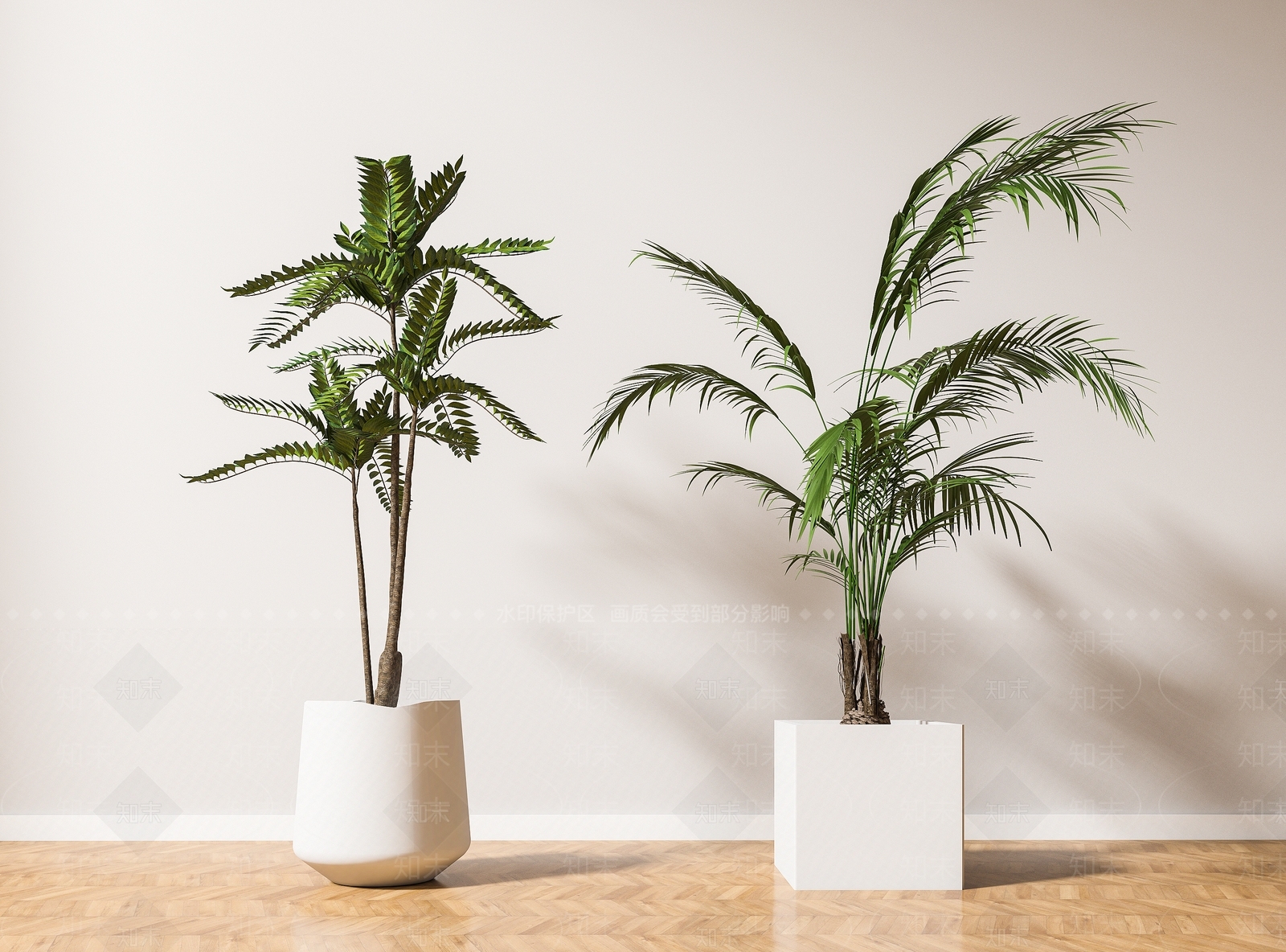 室内植物盆栽组合3D模型下载【ID:1144928271】