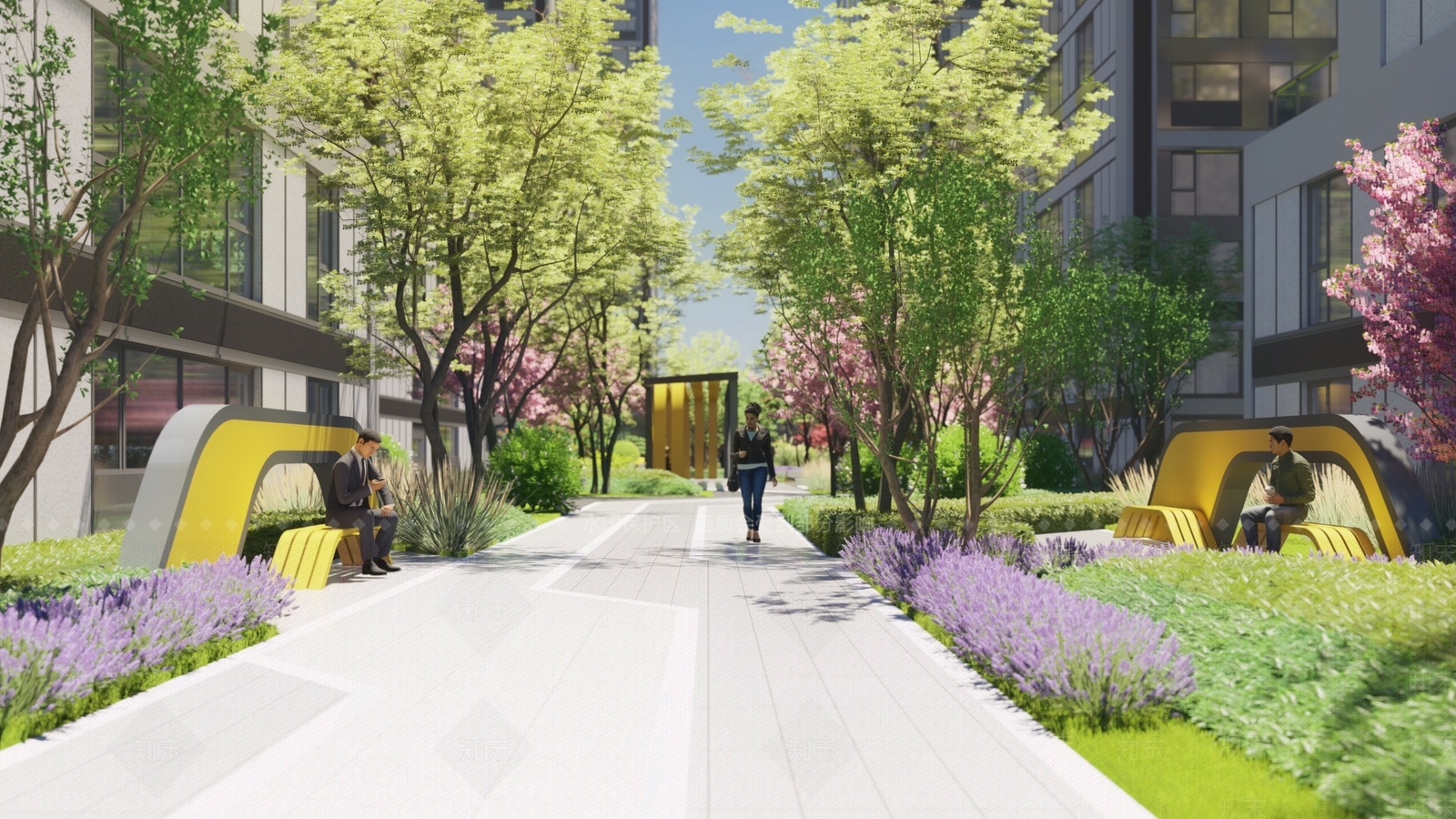 现代办公景观SU模型下载【ID:1146164301】