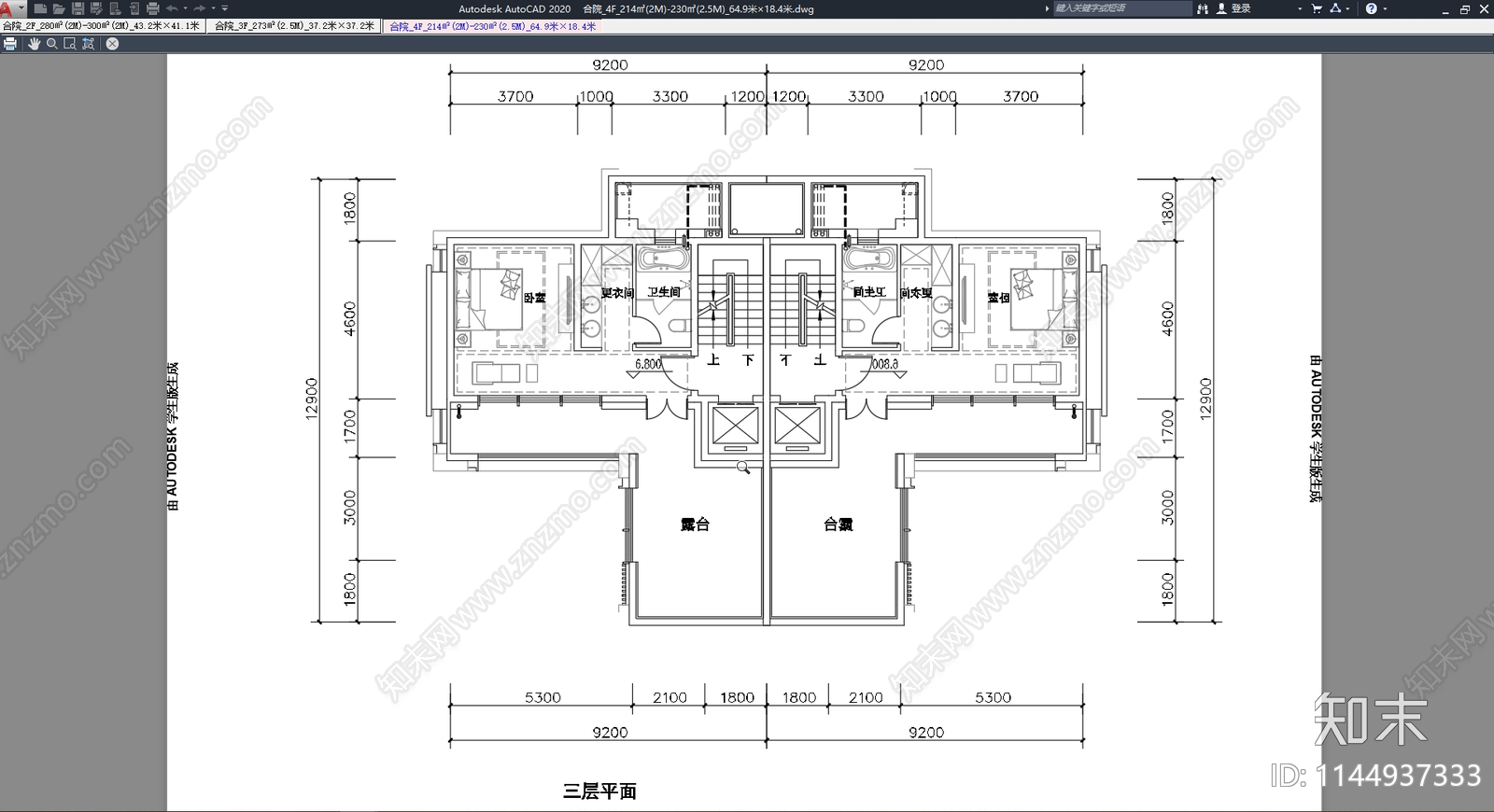 各面积段合院户型合集施工图下载【ID:1144937333】