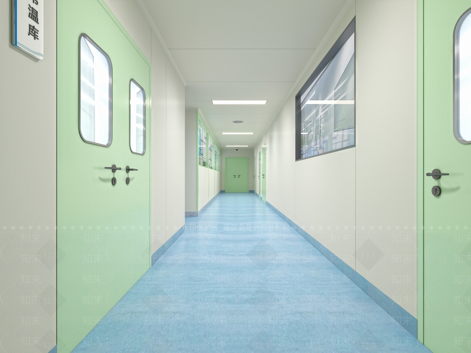 现代科学实验室走廊过道3D模型下载【ID:1144944379】