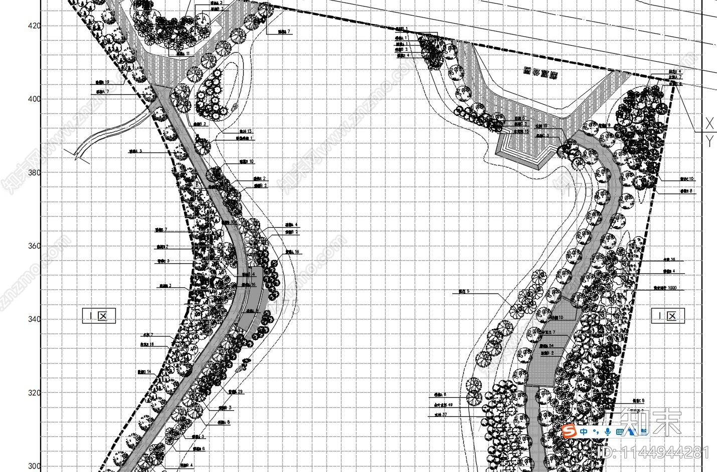湖南永州道县绍基公园景观平面图cad施工图下载【ID:1144944281】