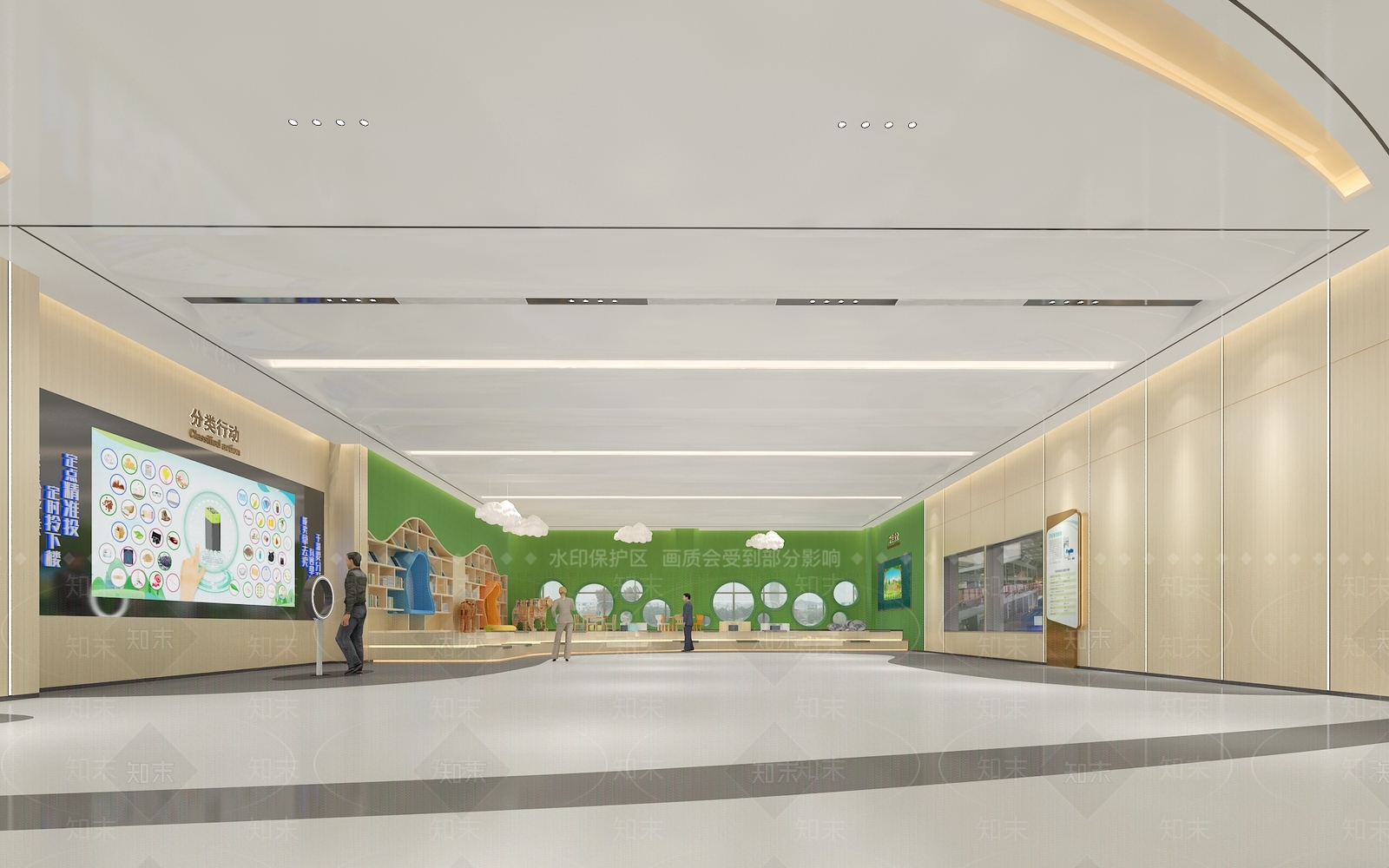 现代绿色环保展厅3D模型下载【ID:1144949774】_知末3d模型网