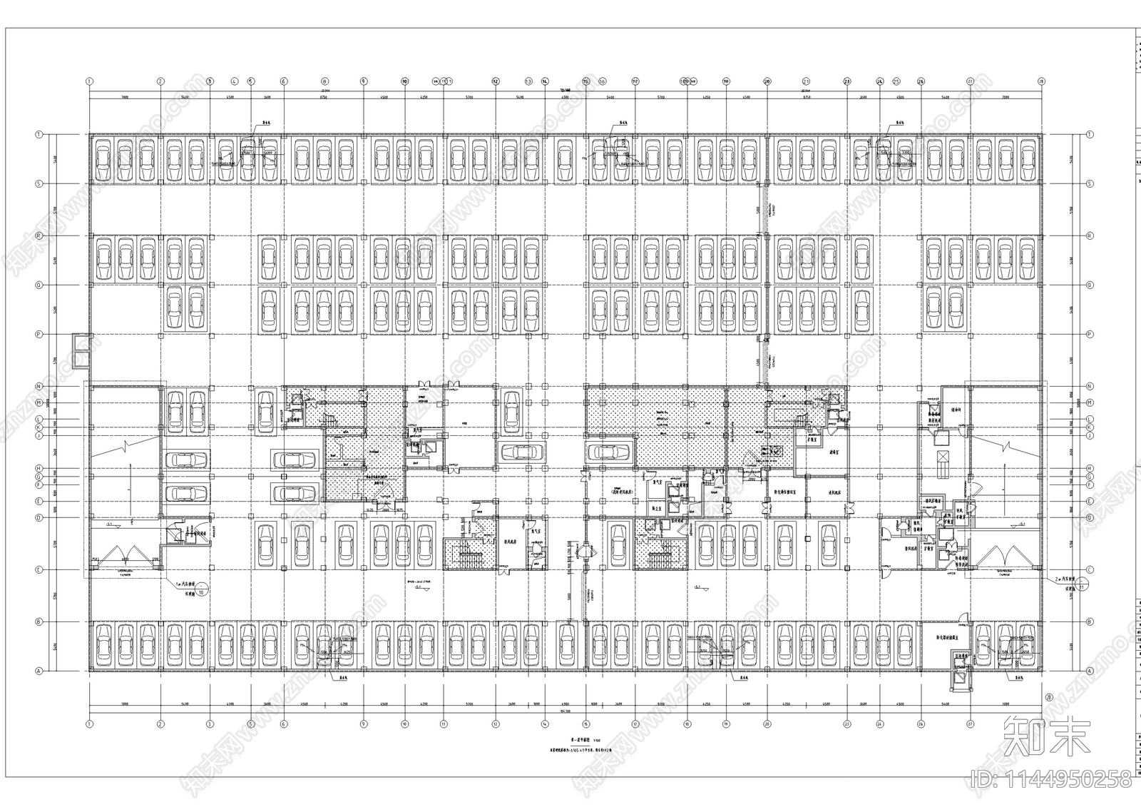 北方城门楼古建筑cad施工图下载【ID:1144950258】