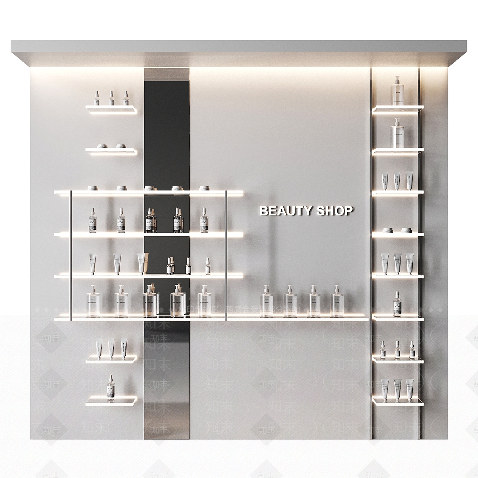 现代化妆品柜台3D模型下载【ID:1144950588】