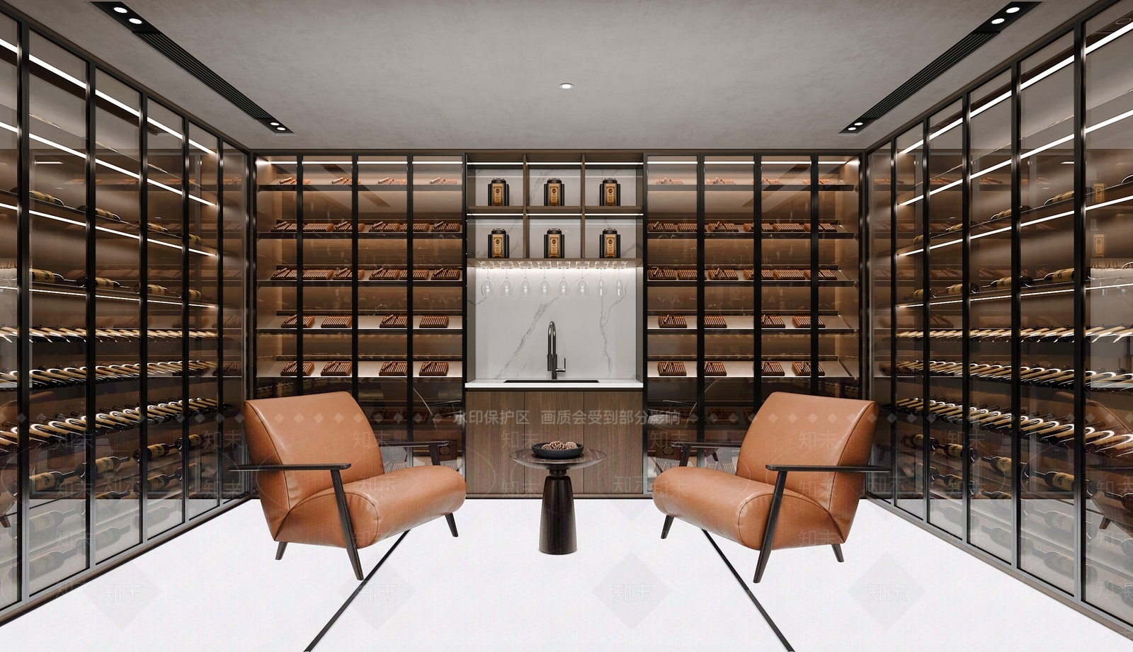 现代品酒室酒窖3D模型下载【ID:1144952258】