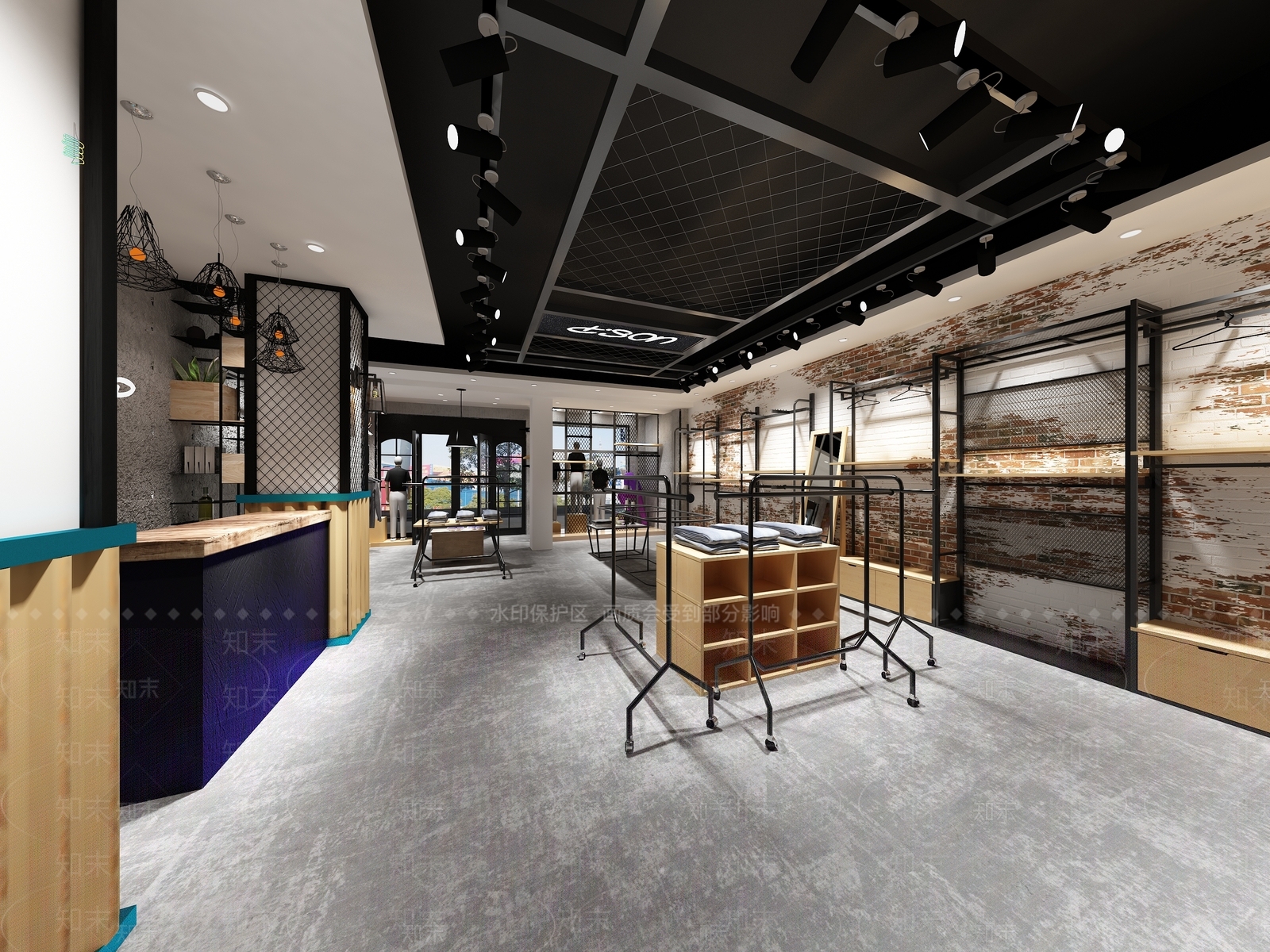 现代服装鞋店3D模型下载【ID:1144952350】